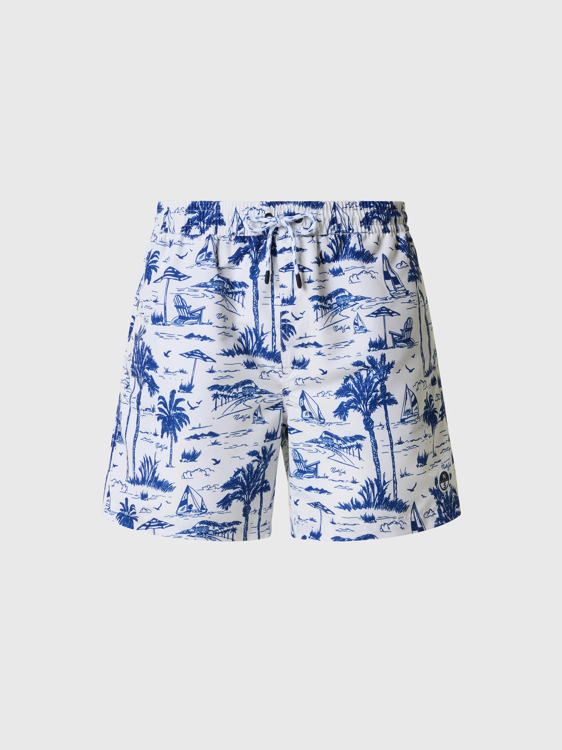 Printed peachskin swim shorts - Image 3
