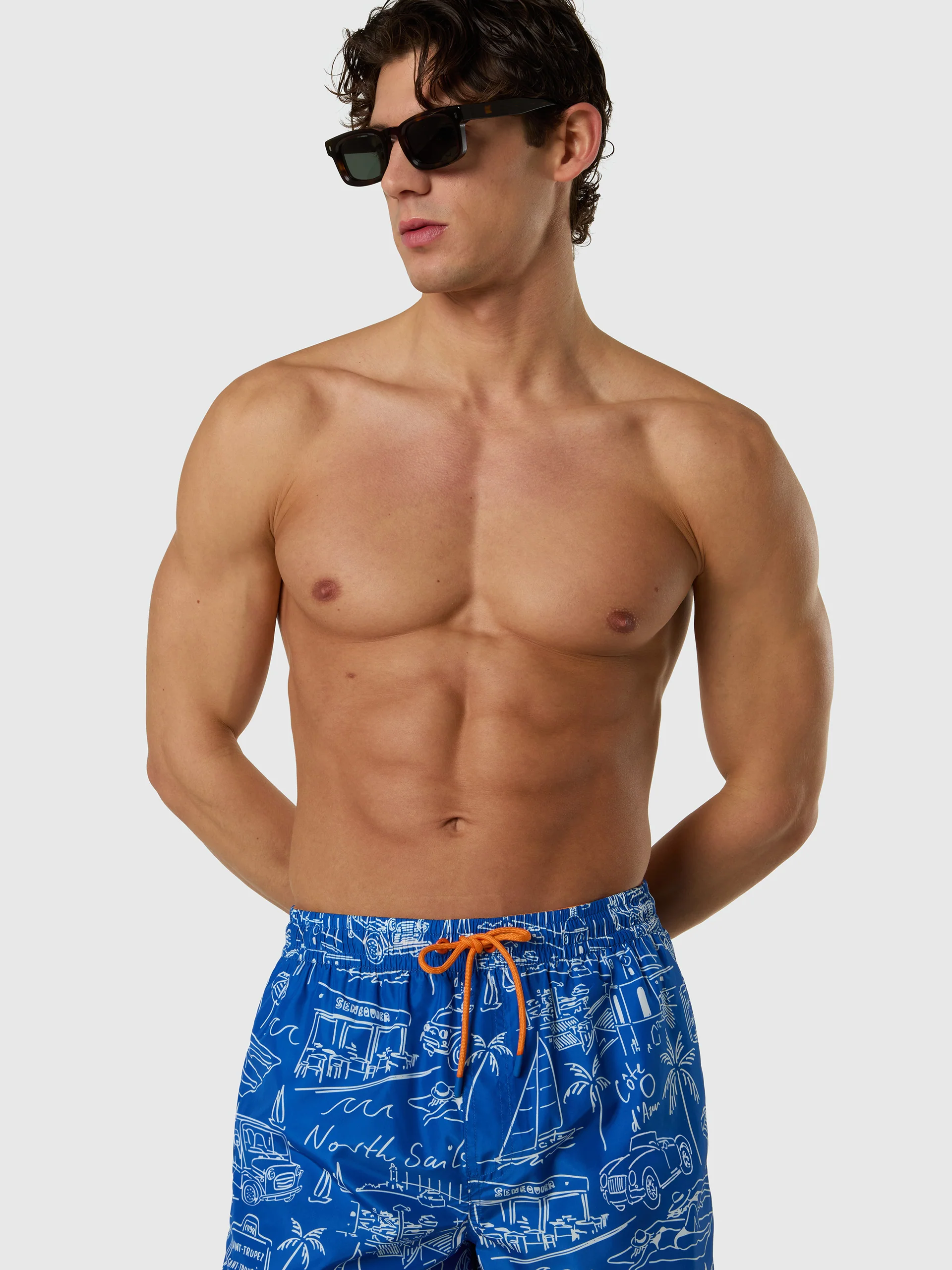 Swim shorts with graphic print - Image 52