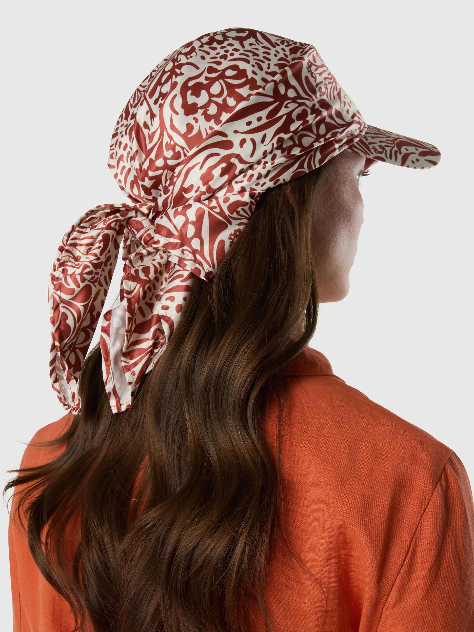 Headscarf cap with coral print - Image 4