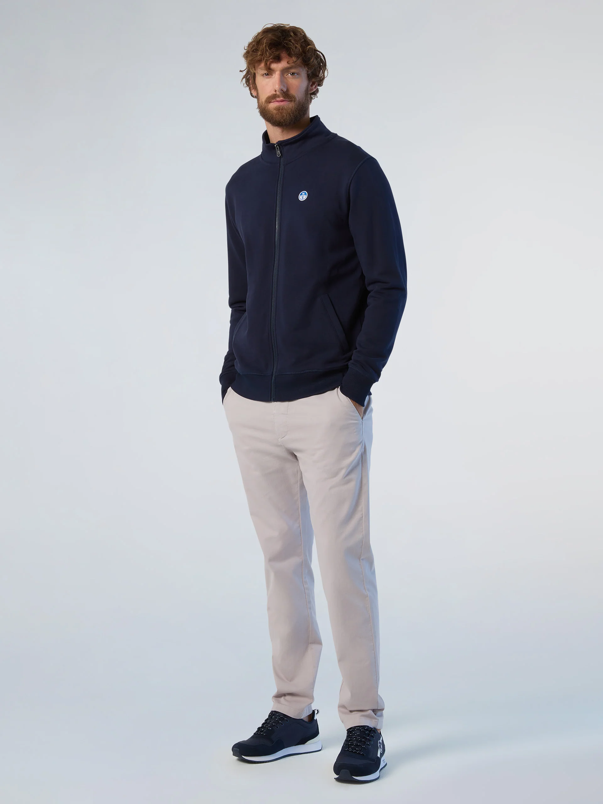 Full-zip sweatshirt with logo patch - Image 10