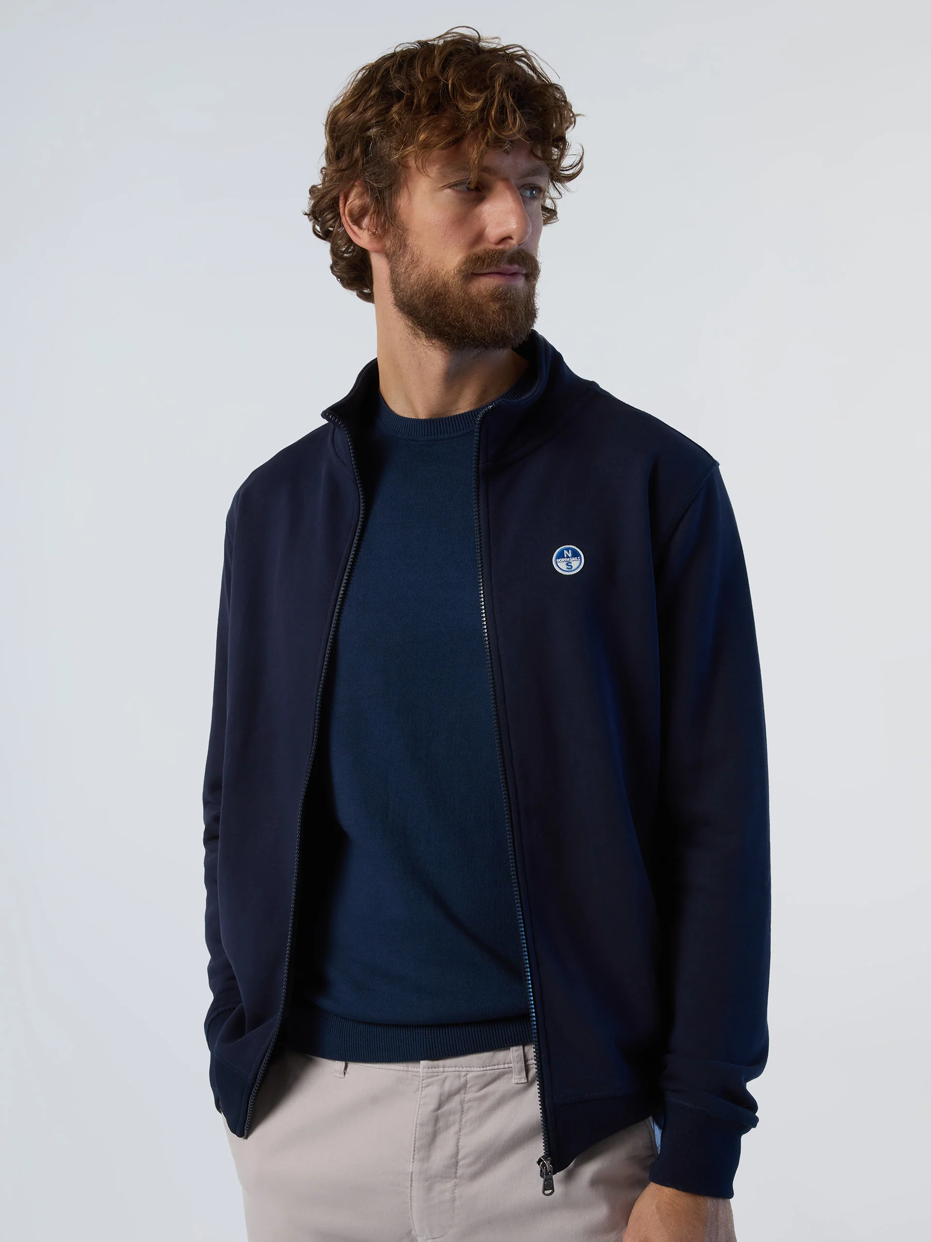 Full-zip sweatshirt with logo patch - Image 8