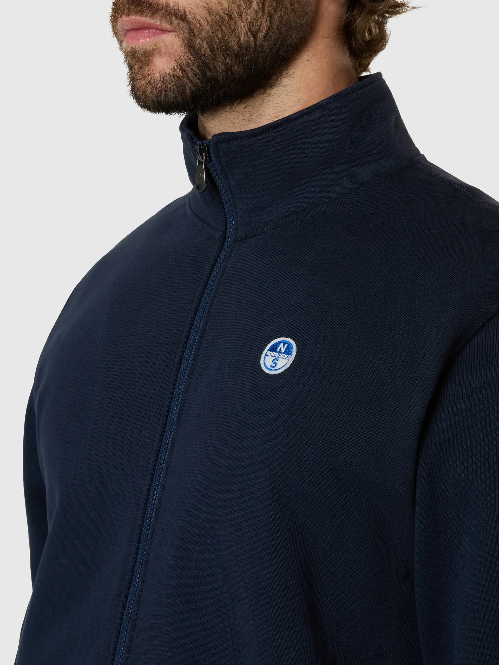 Full-zip sweatshirt with logo patch - Image 6