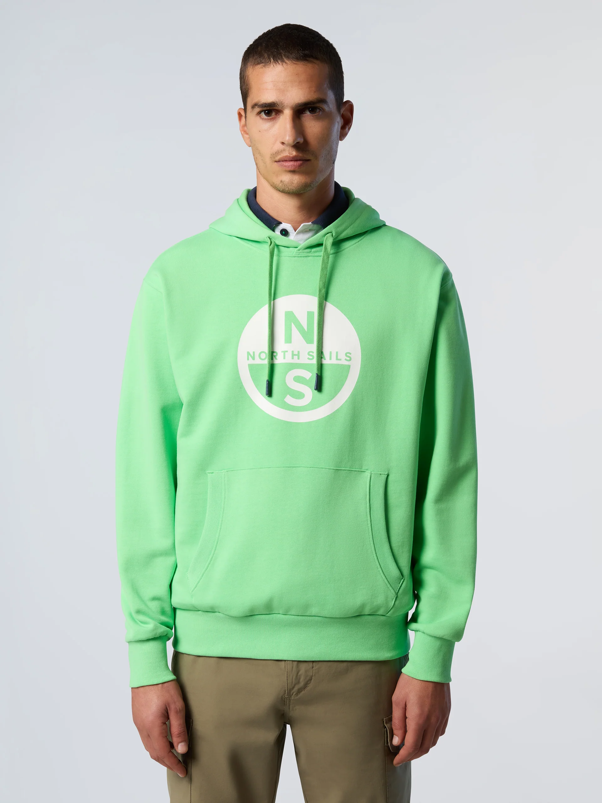 Hoodie with maxi logo print