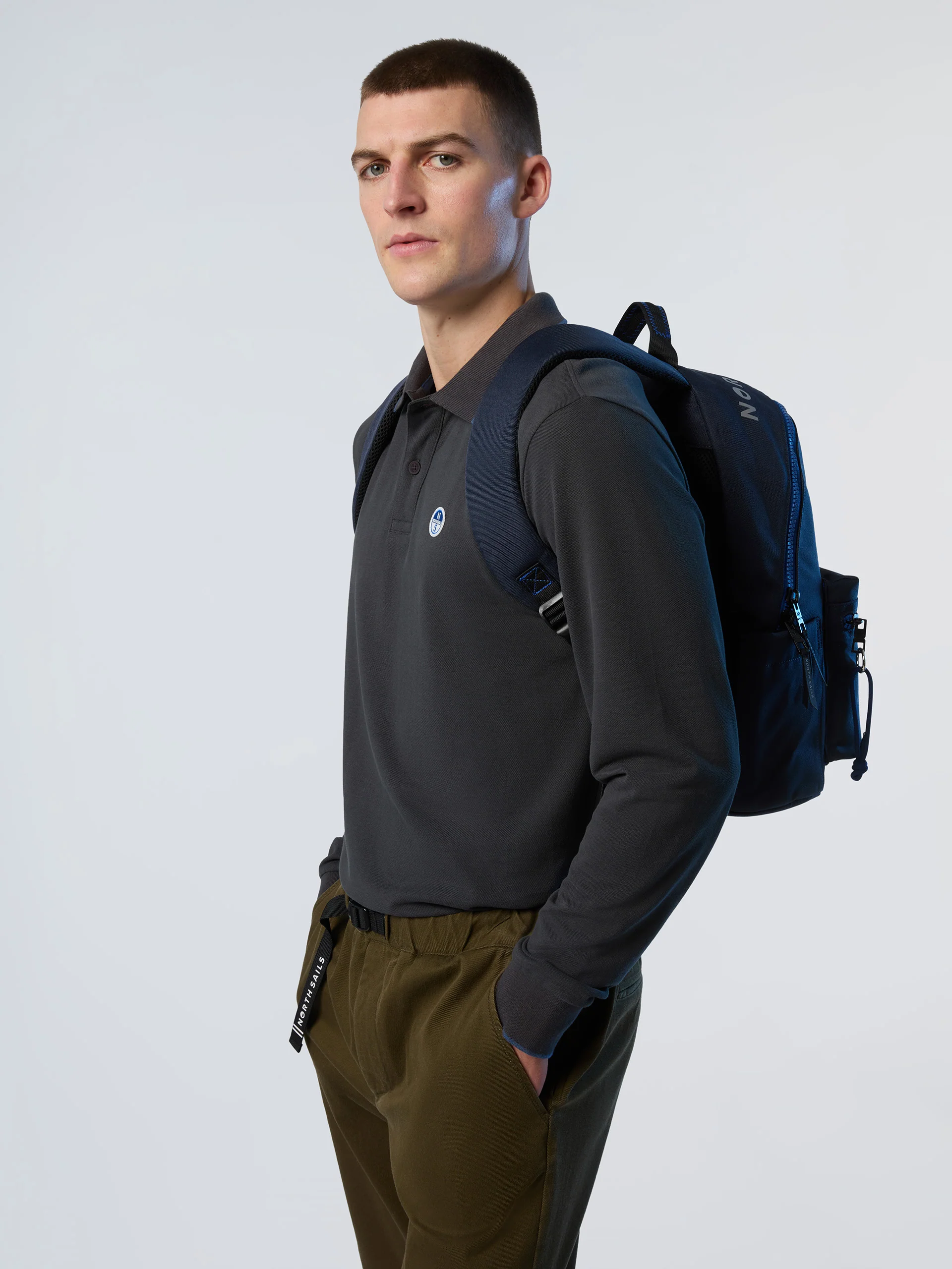Long-sleeved polo shirt with collar print - Image 28