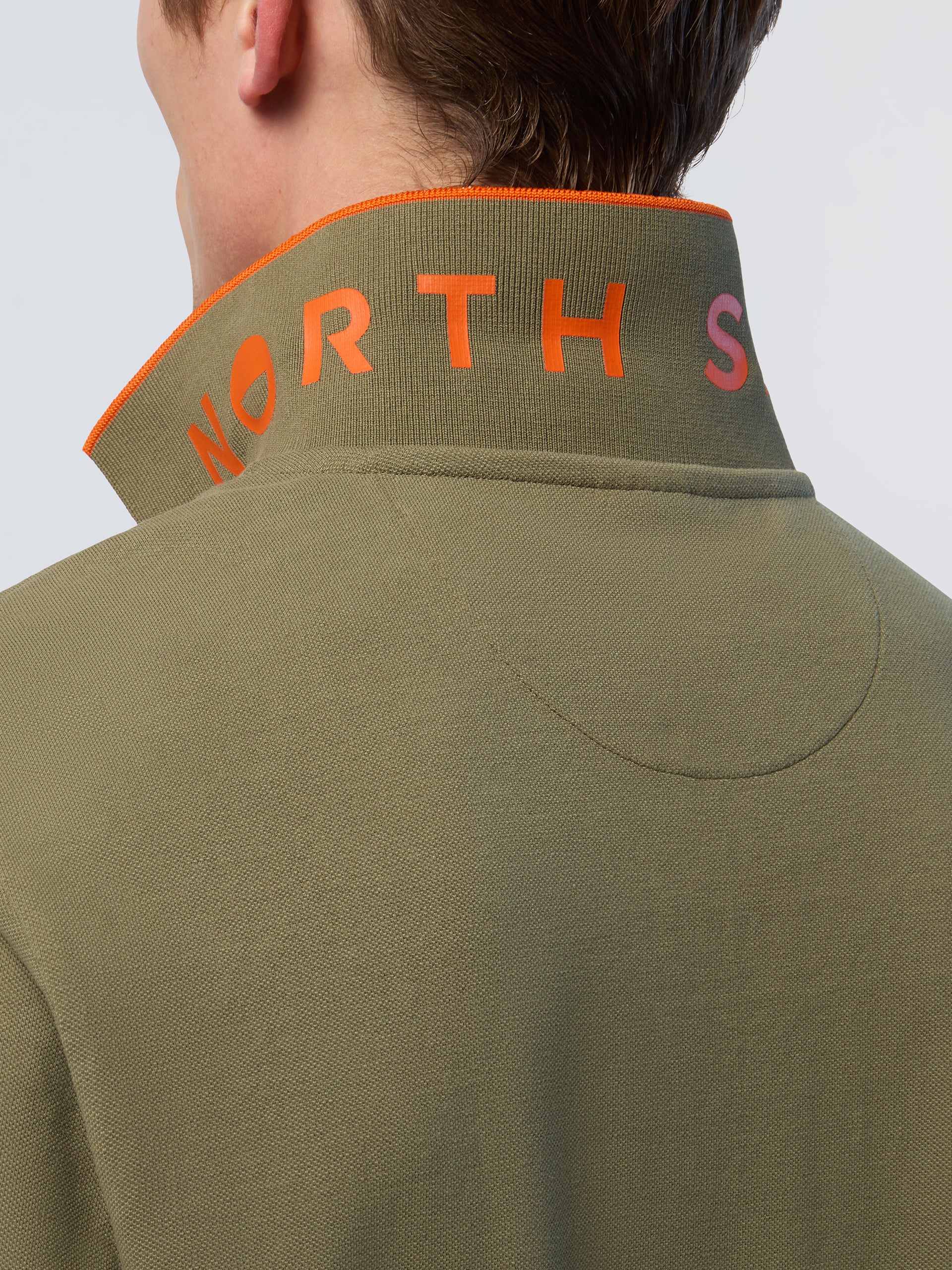 Long-sleeved polo shirt with logo collar - Image 12