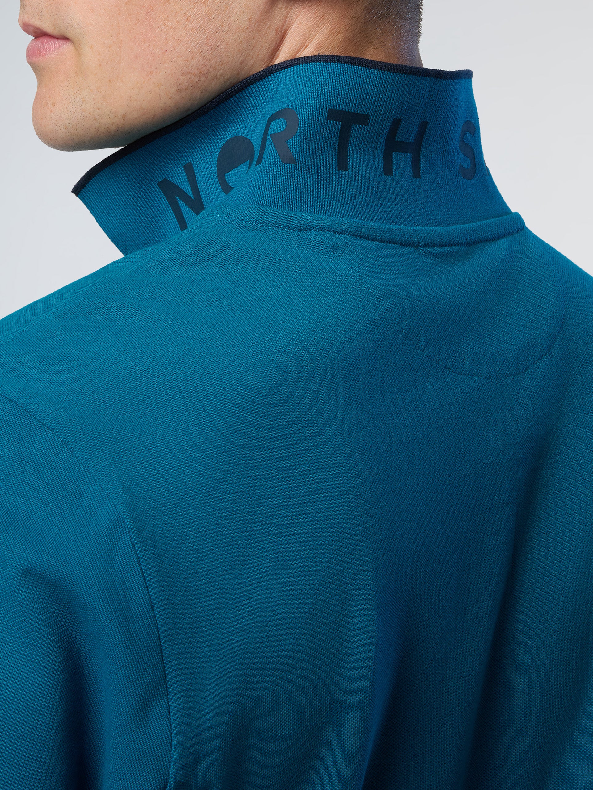 Long-sleeved polo shirt with logo collar - Image 23