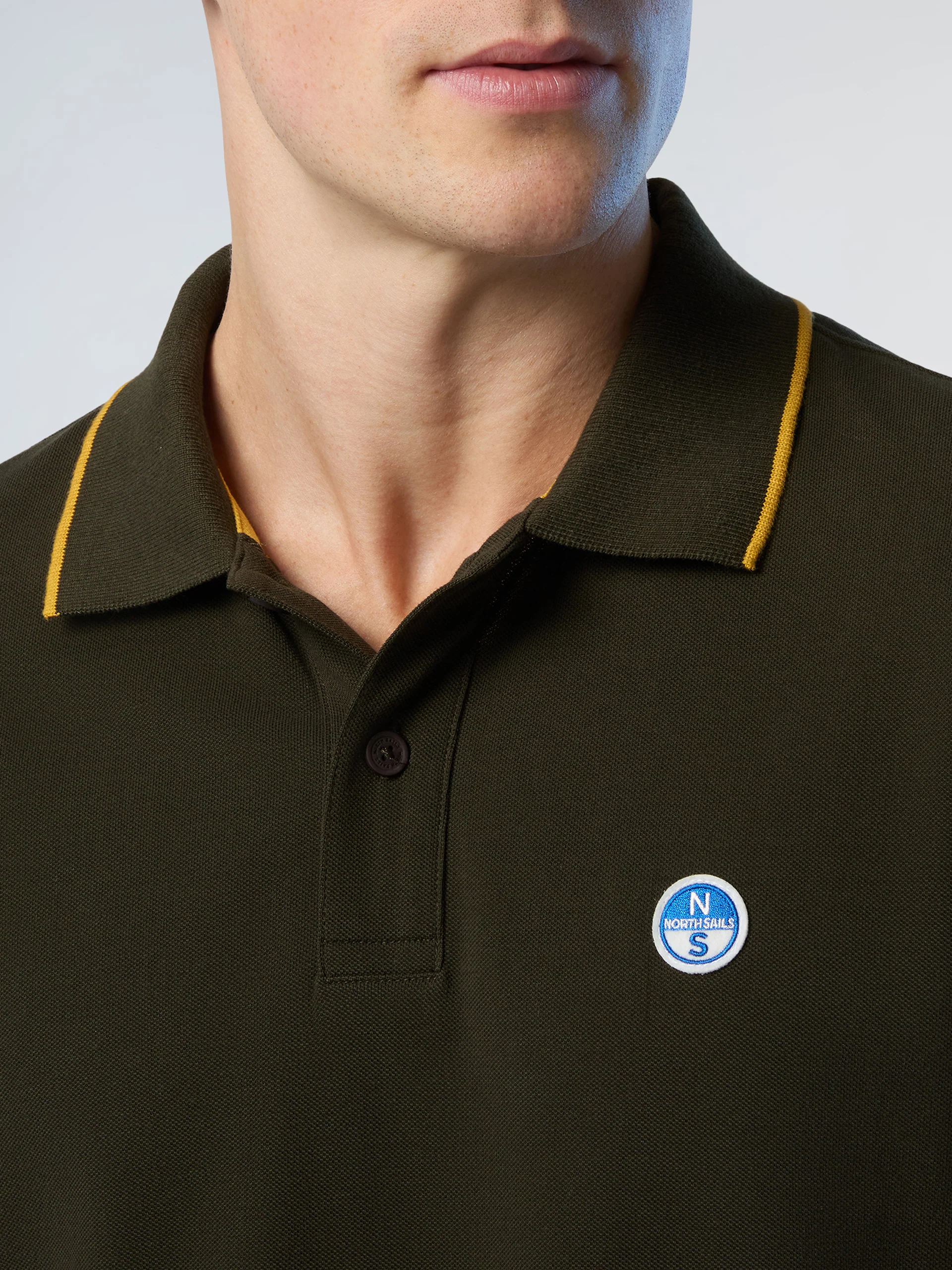 Long-sleeved polo shirt with logo collar - Image 36
