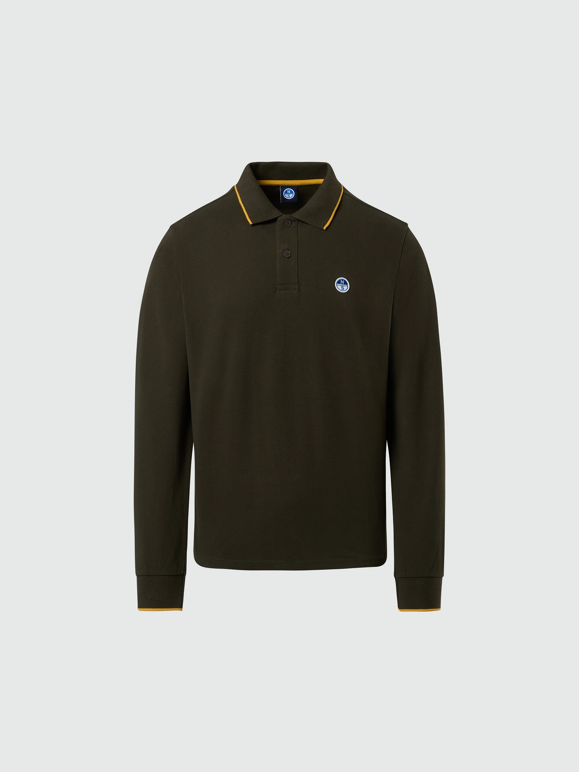Long-sleeved polo shirt with logo collar - Image 40