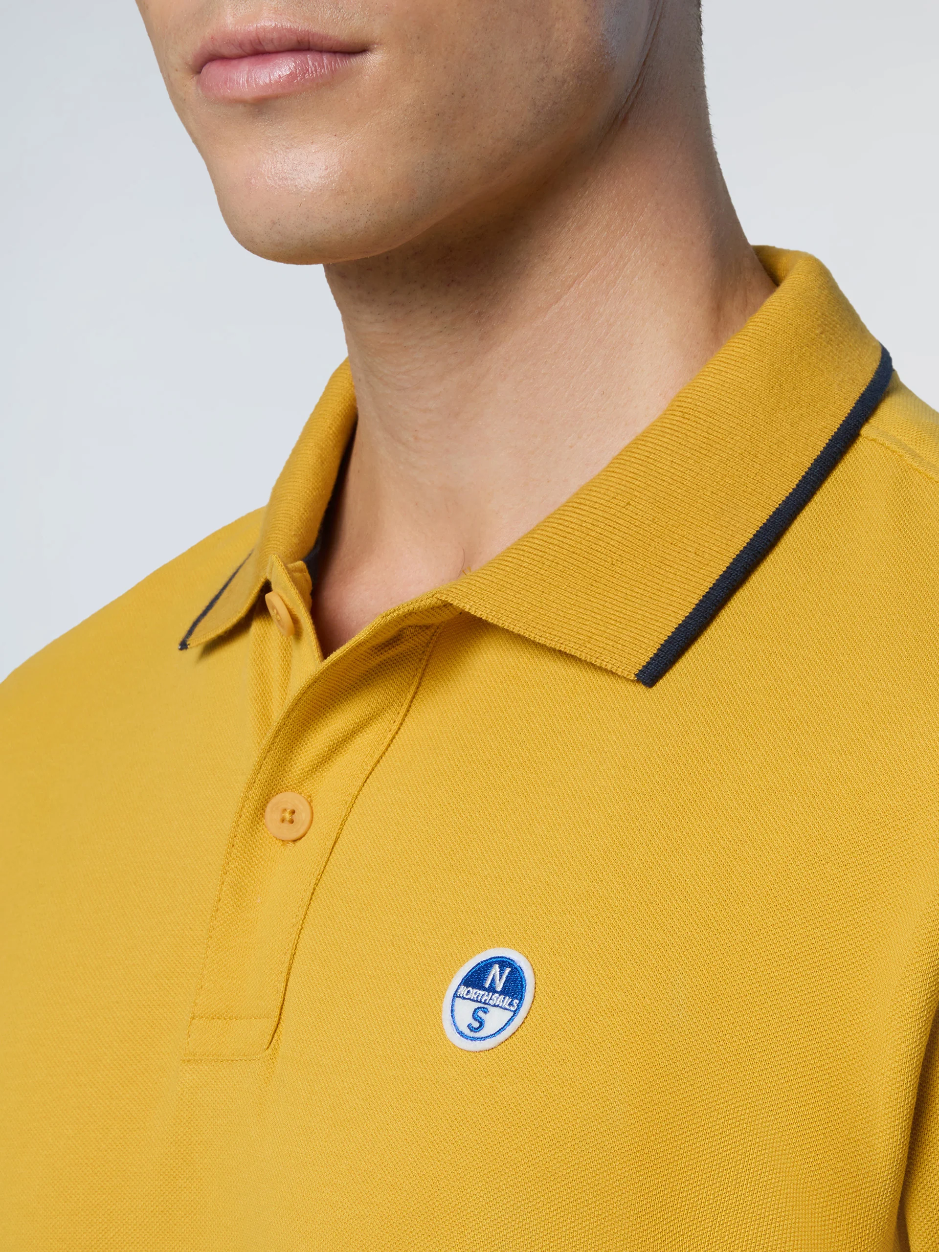 Long-sleeved polo shirt with logo collar - Image 42