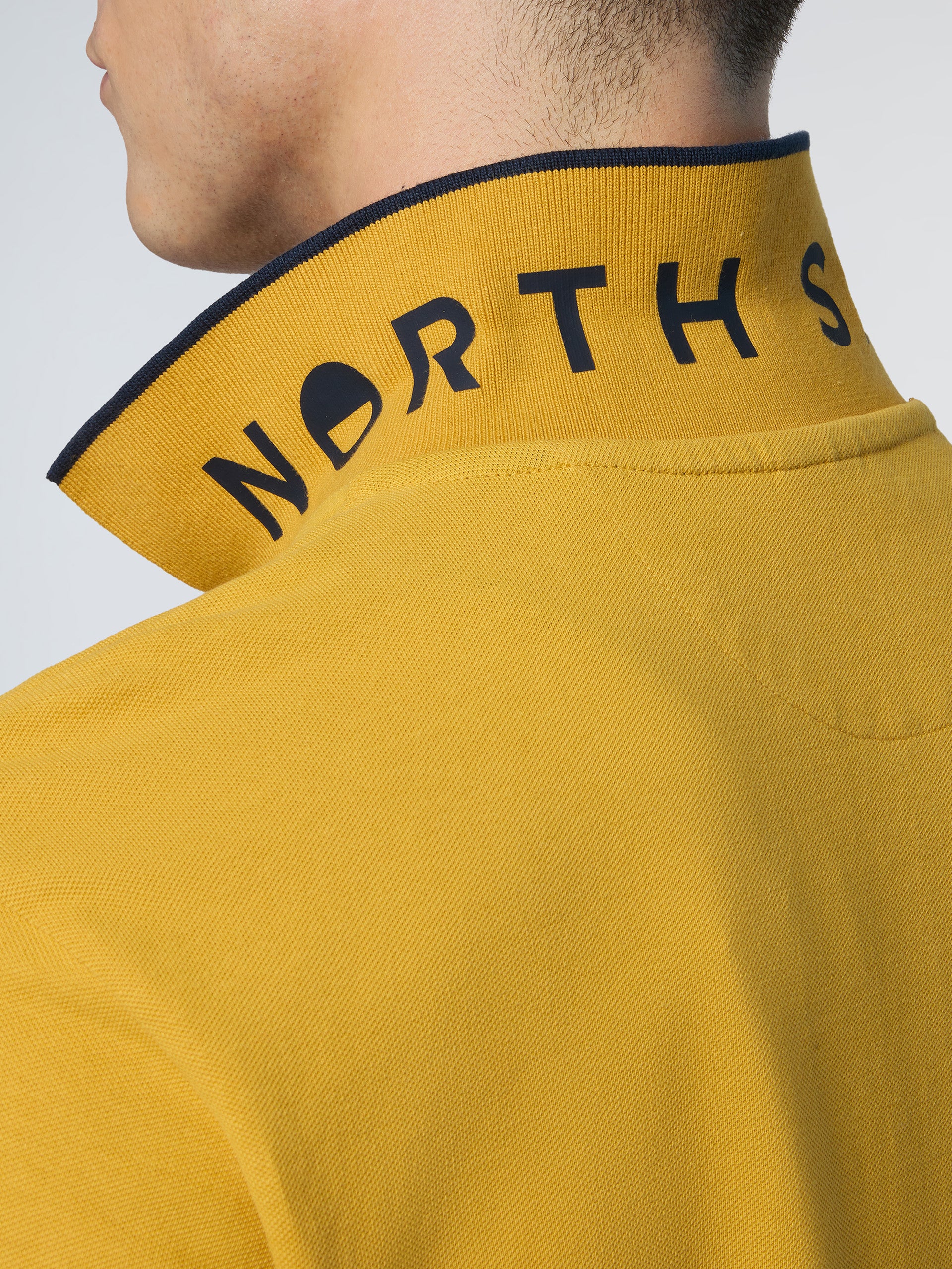 Long-sleeved polo shirt with logo collar - Image 43