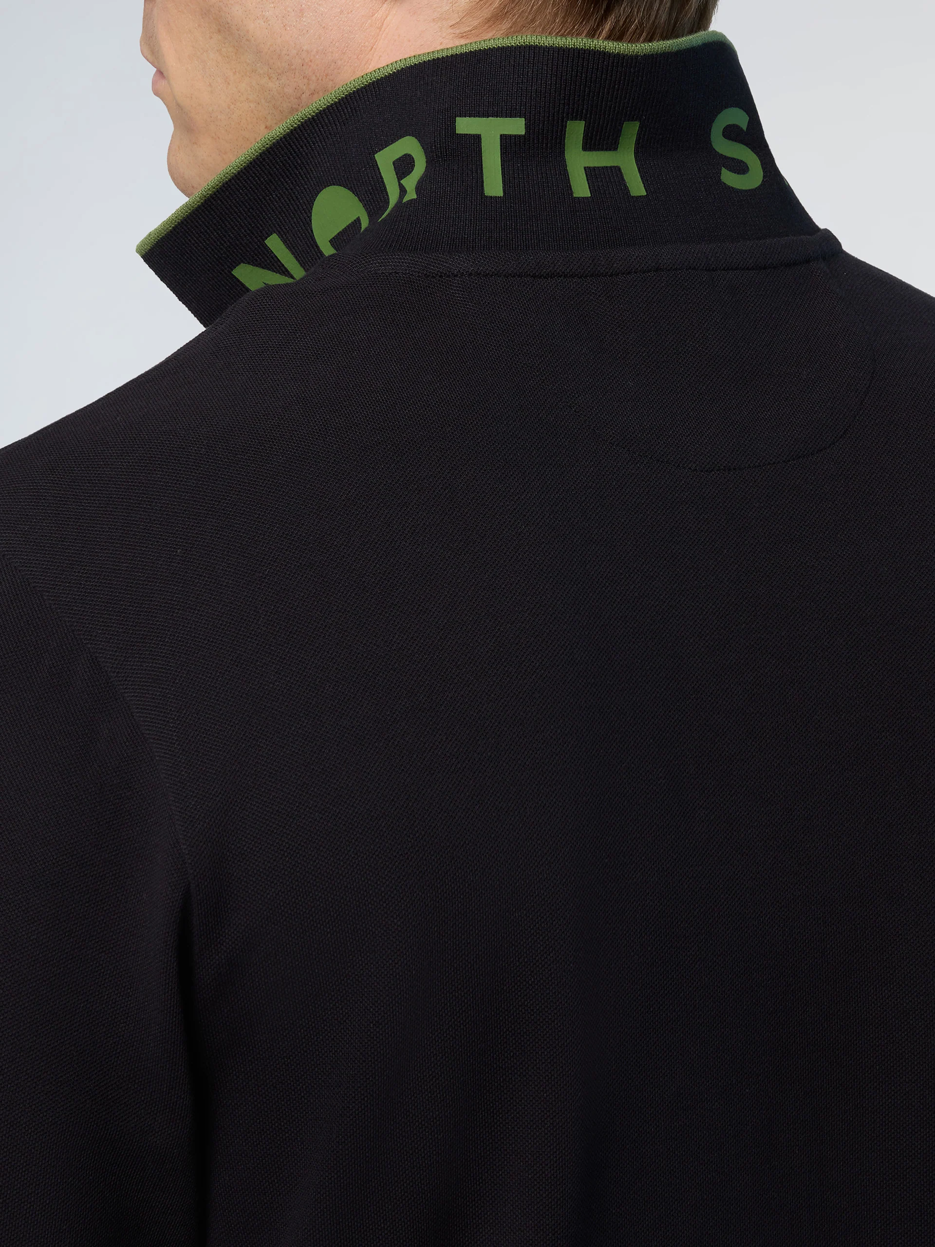 Long-sleeved polo shirt with logo collar - Image 56