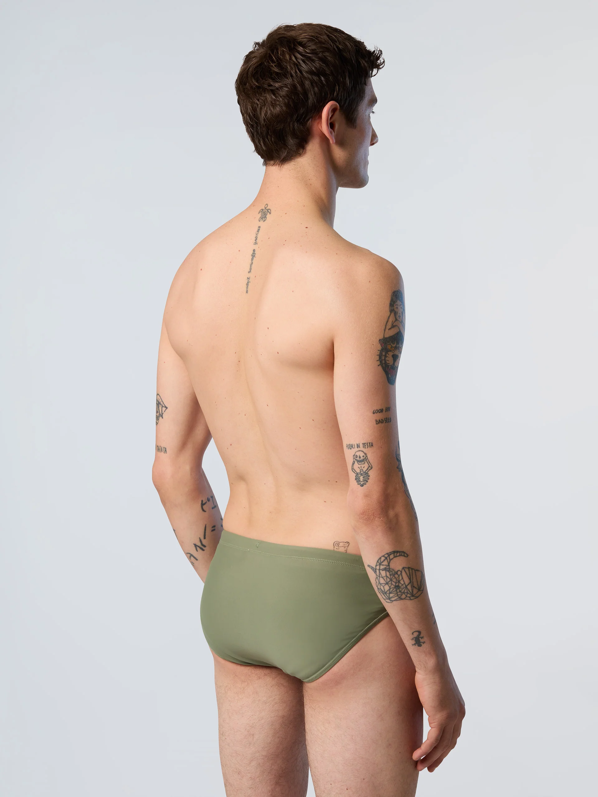 Swim briefs with side stripes - Image 3