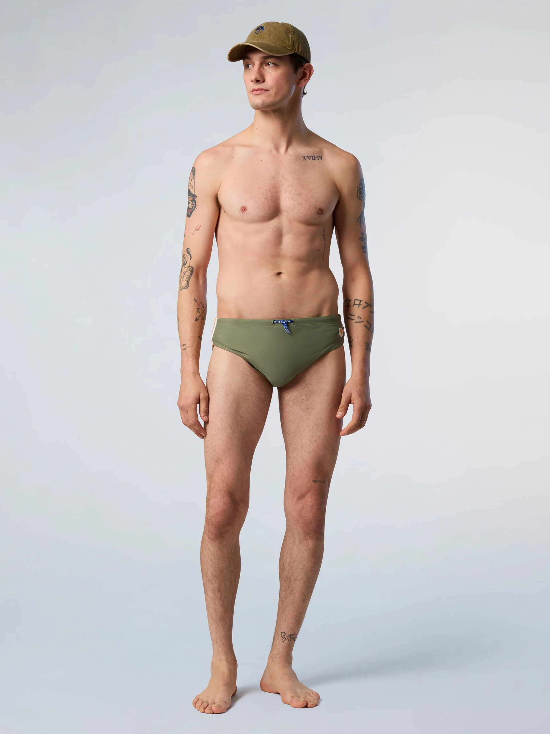Swim briefs with side stripes - Image 4
