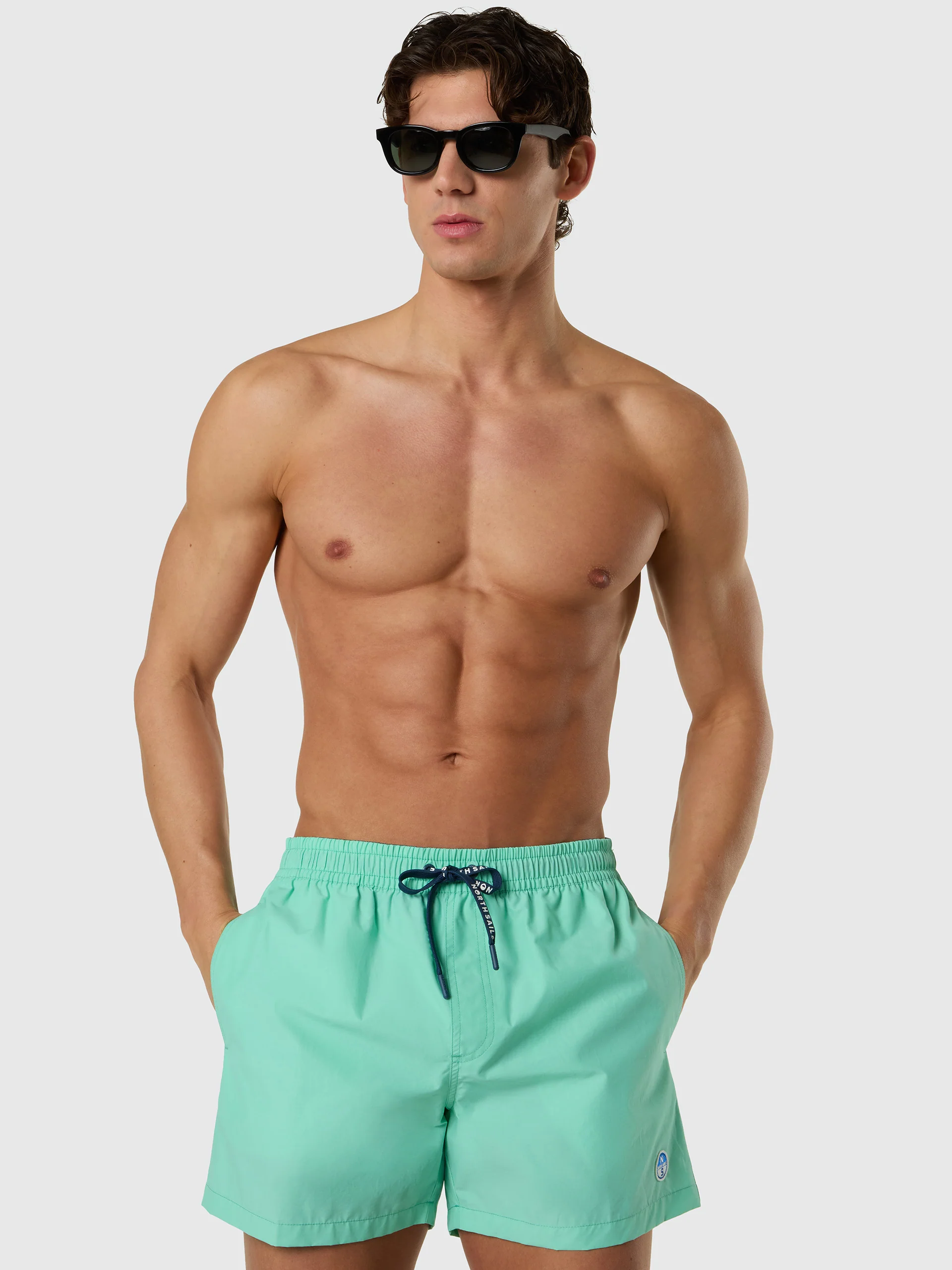Swim shorts with logo patch - Image 16