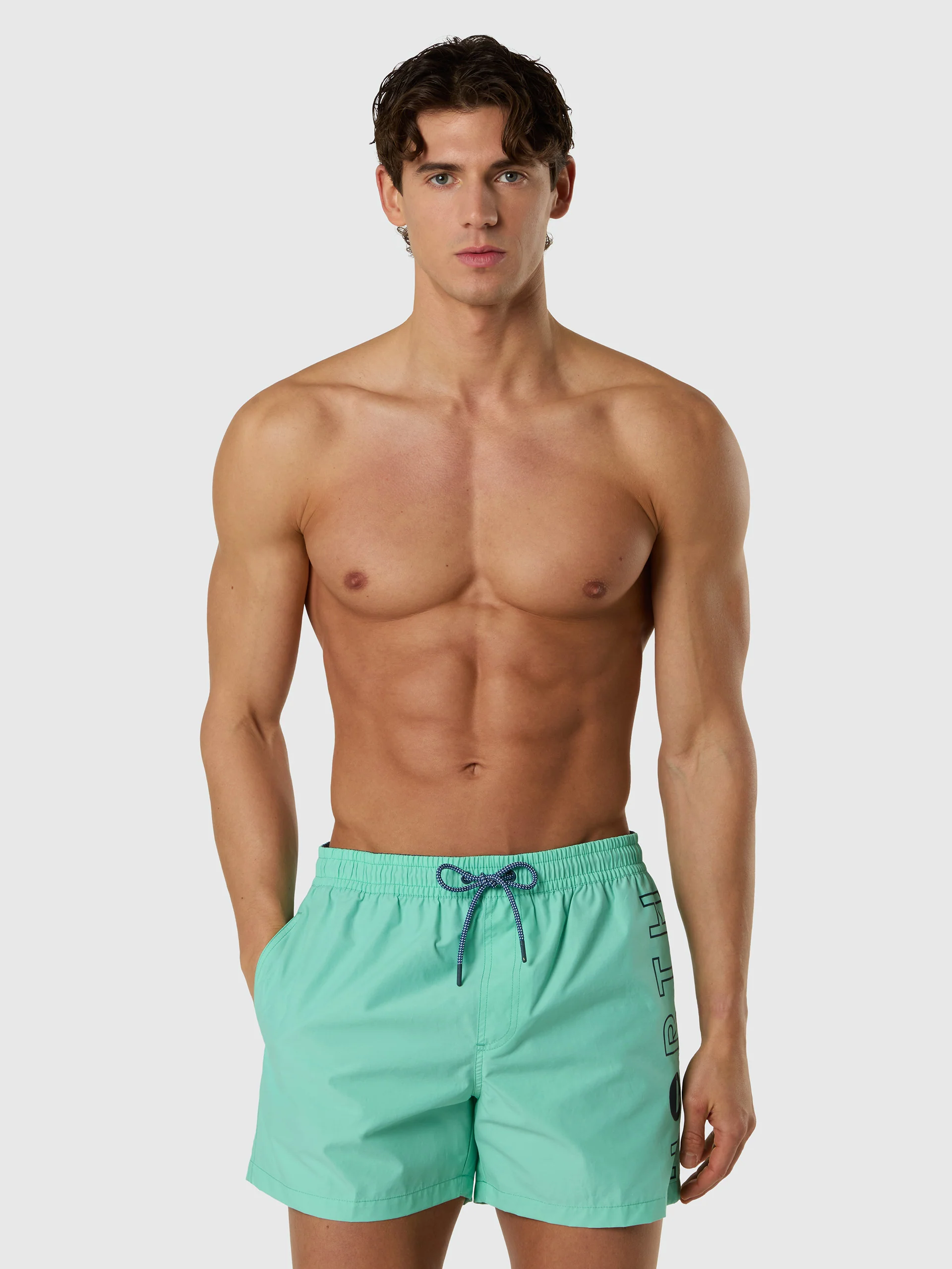 Swim shorts with vertical print - Image 8