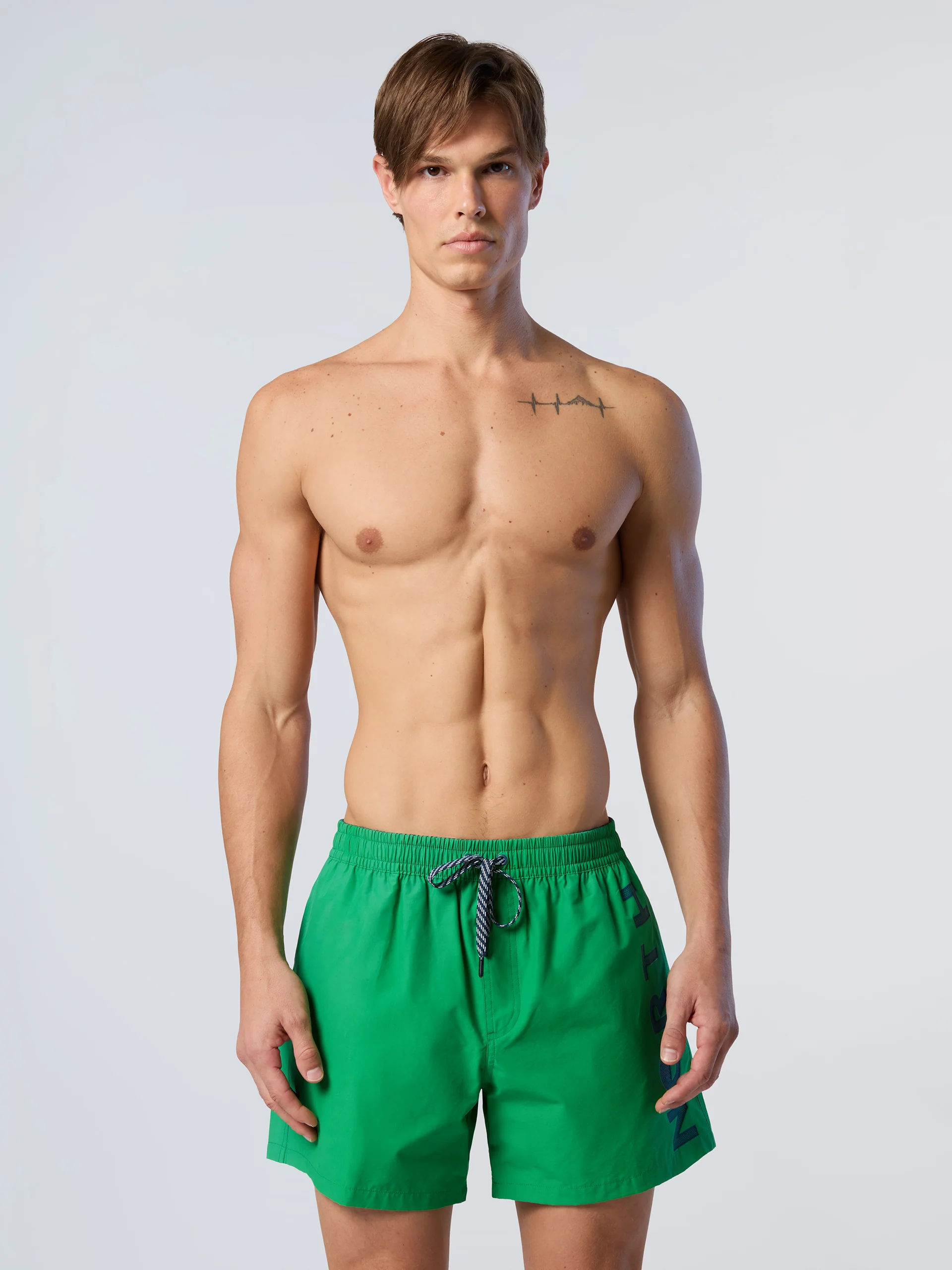 Swim shorts with vertical print - Image 8