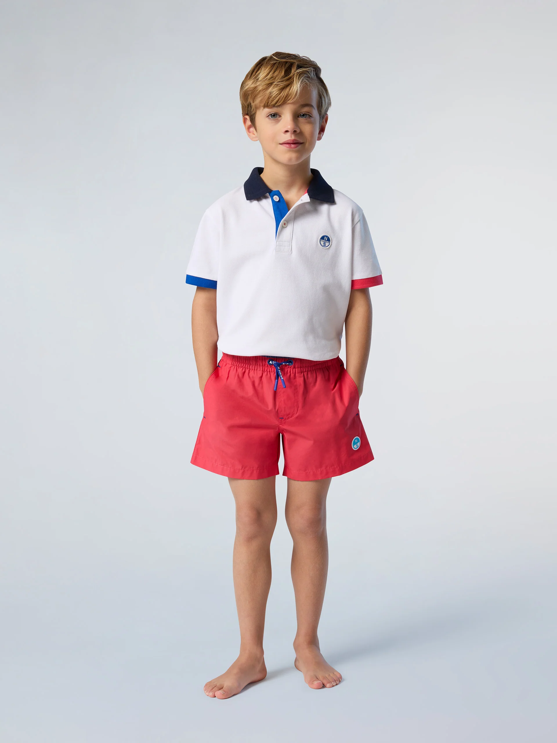 Swim shorts with contrast pocket - Image 5