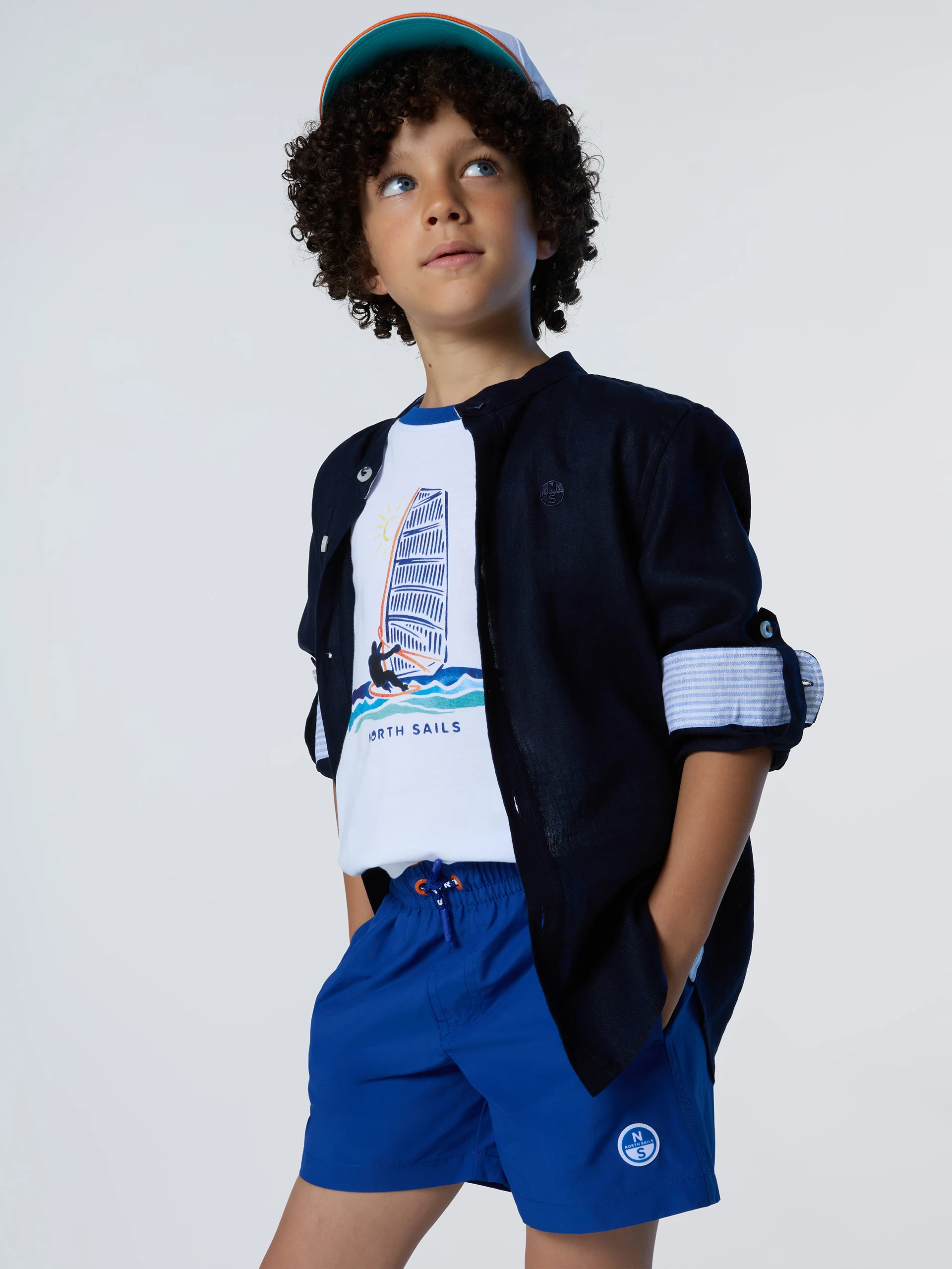 Swim shorts with contrast pocket - Image 15
