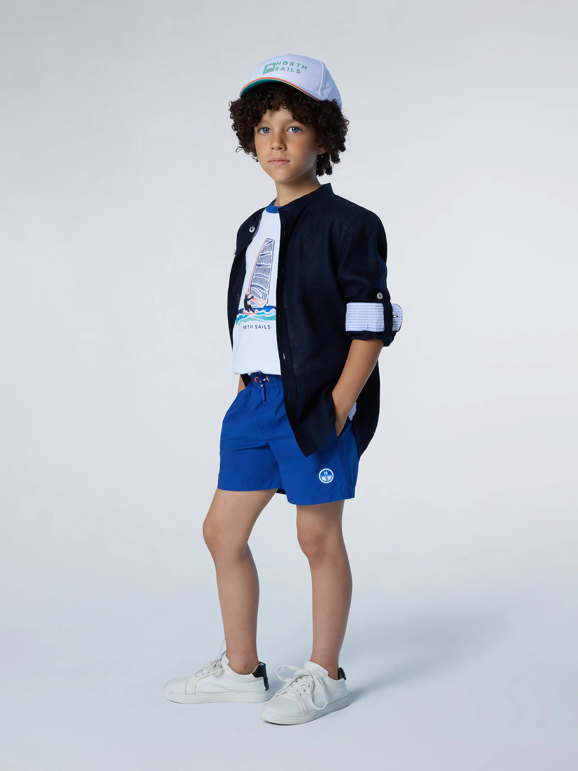 Swim shorts with contrast pocket - Image 18