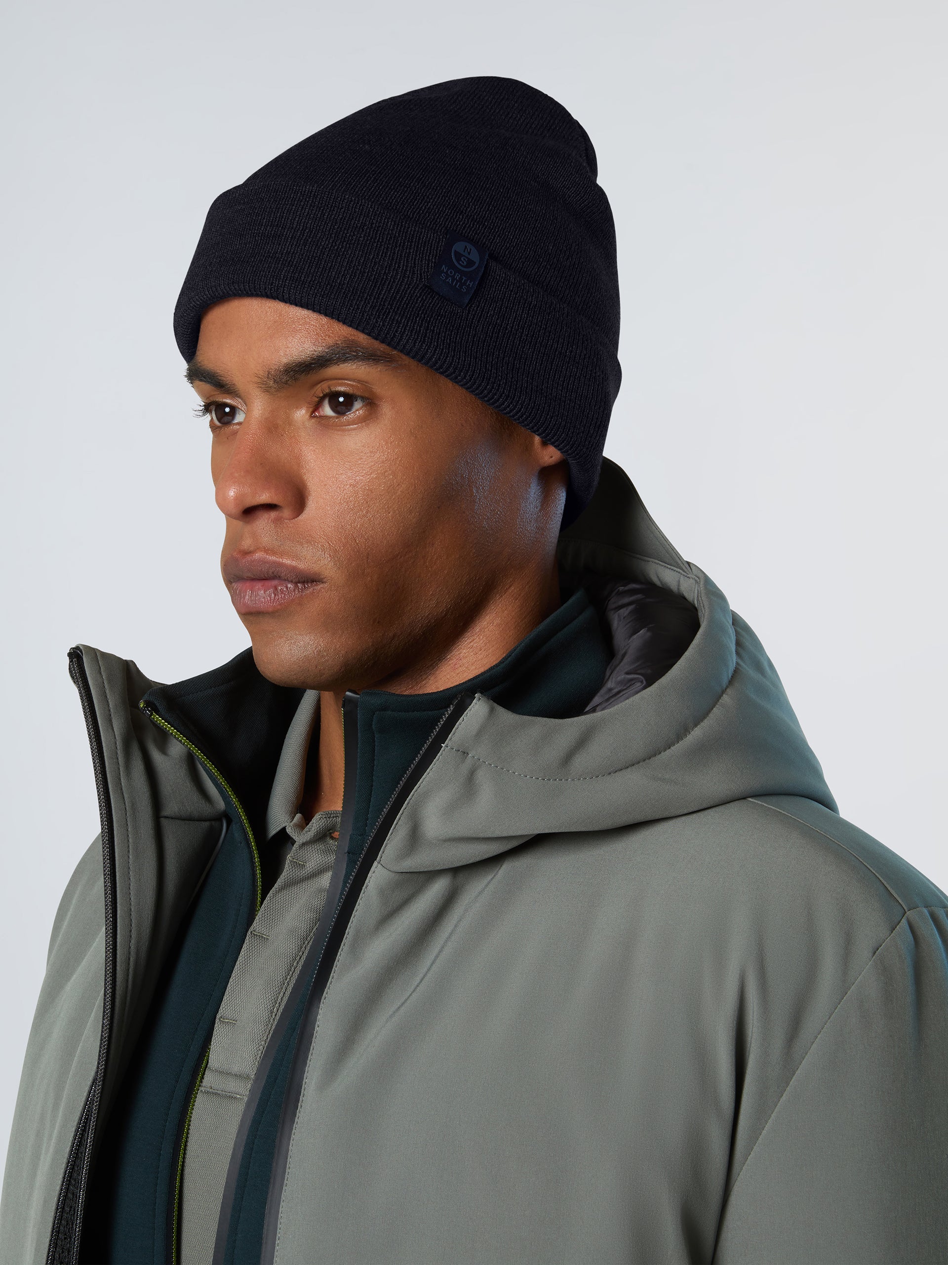 Fine-knit beanie with turn-up - Image 14