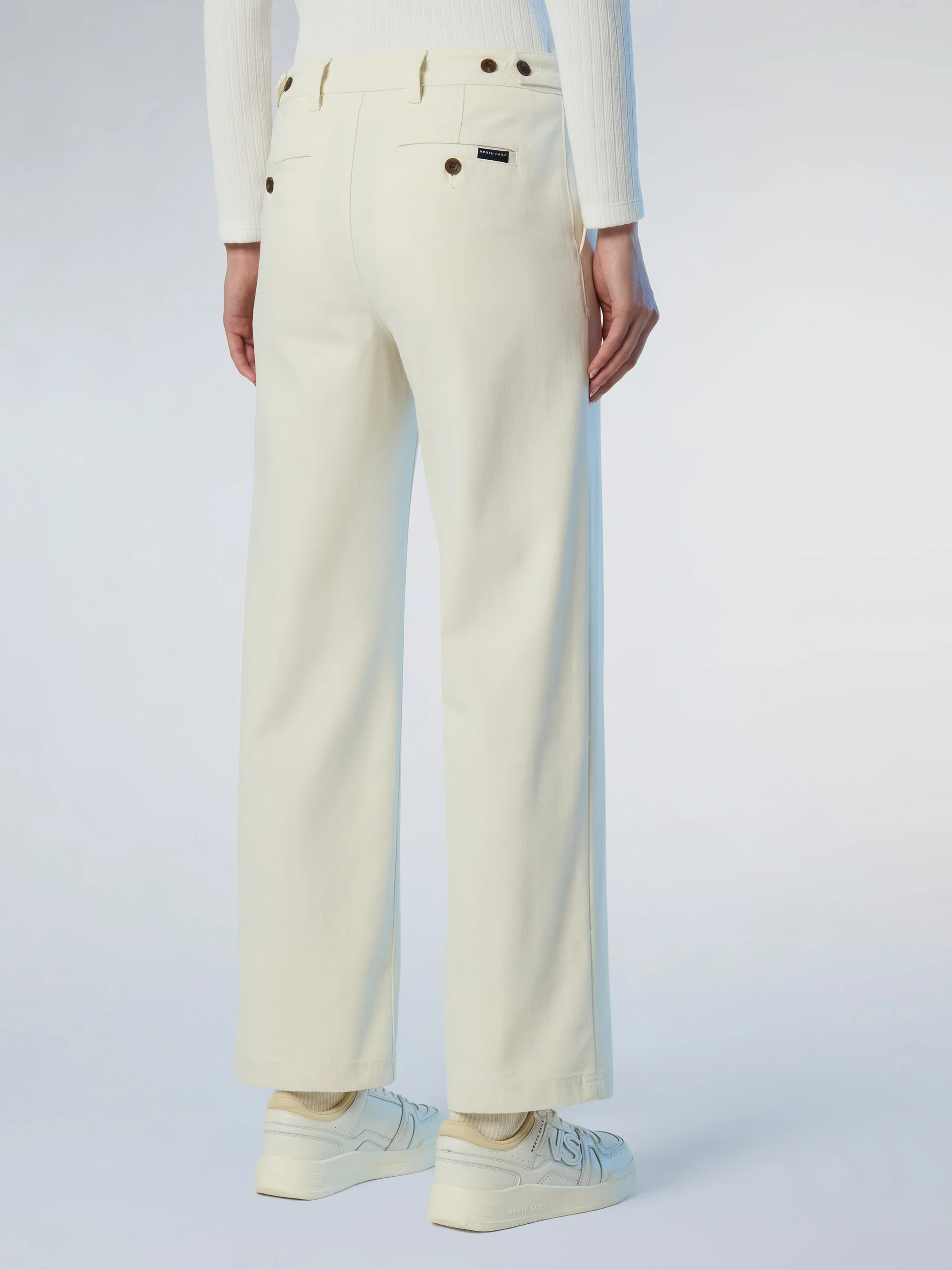 Wide-leg twill pants - Image 4