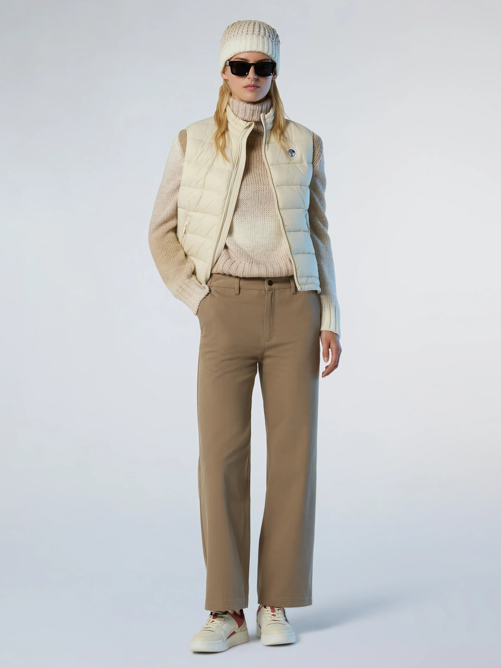 Wide-leg twill pants - Image 7