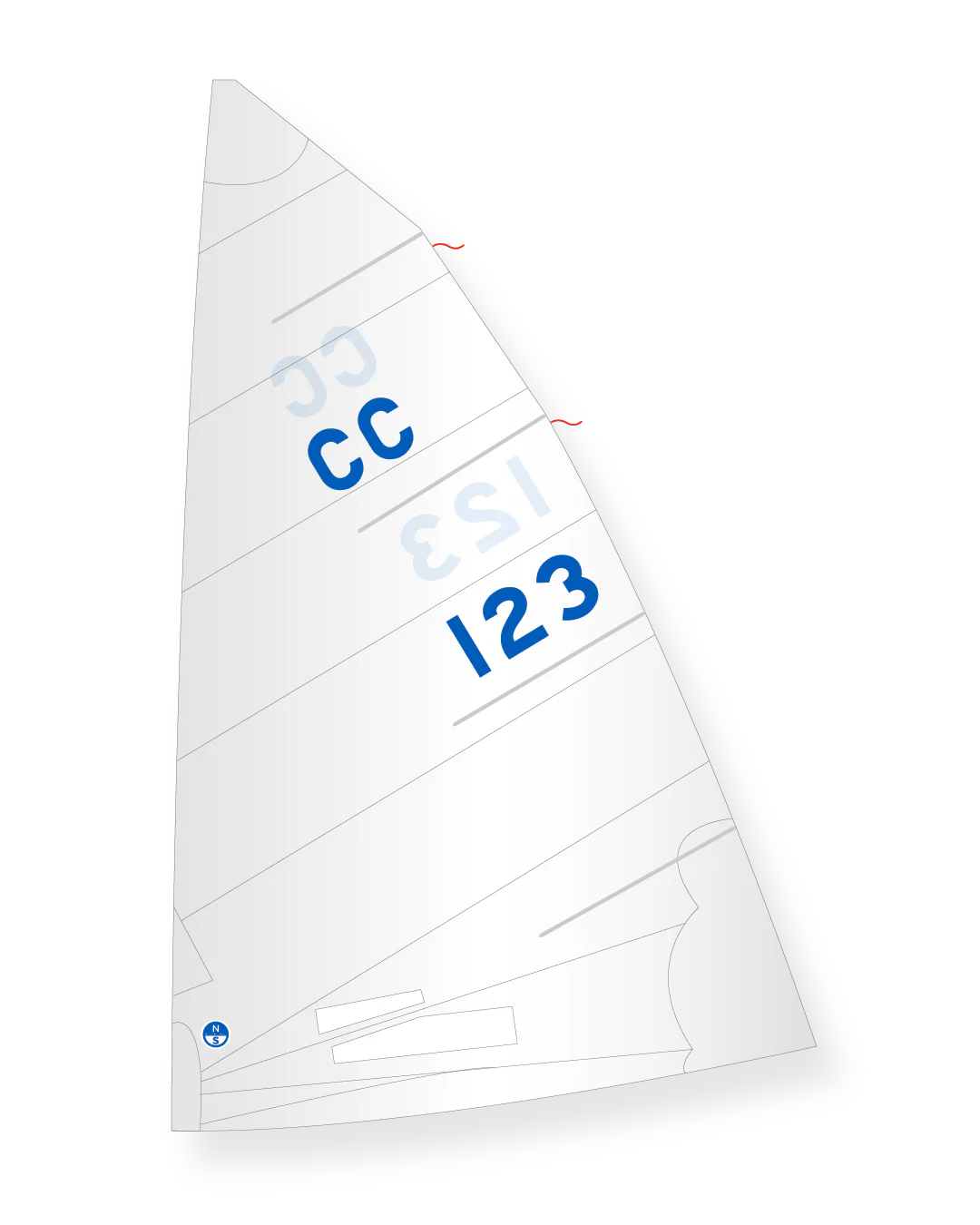 CAPE COD KNOCKABOUT MAINSAIL WITH REEF