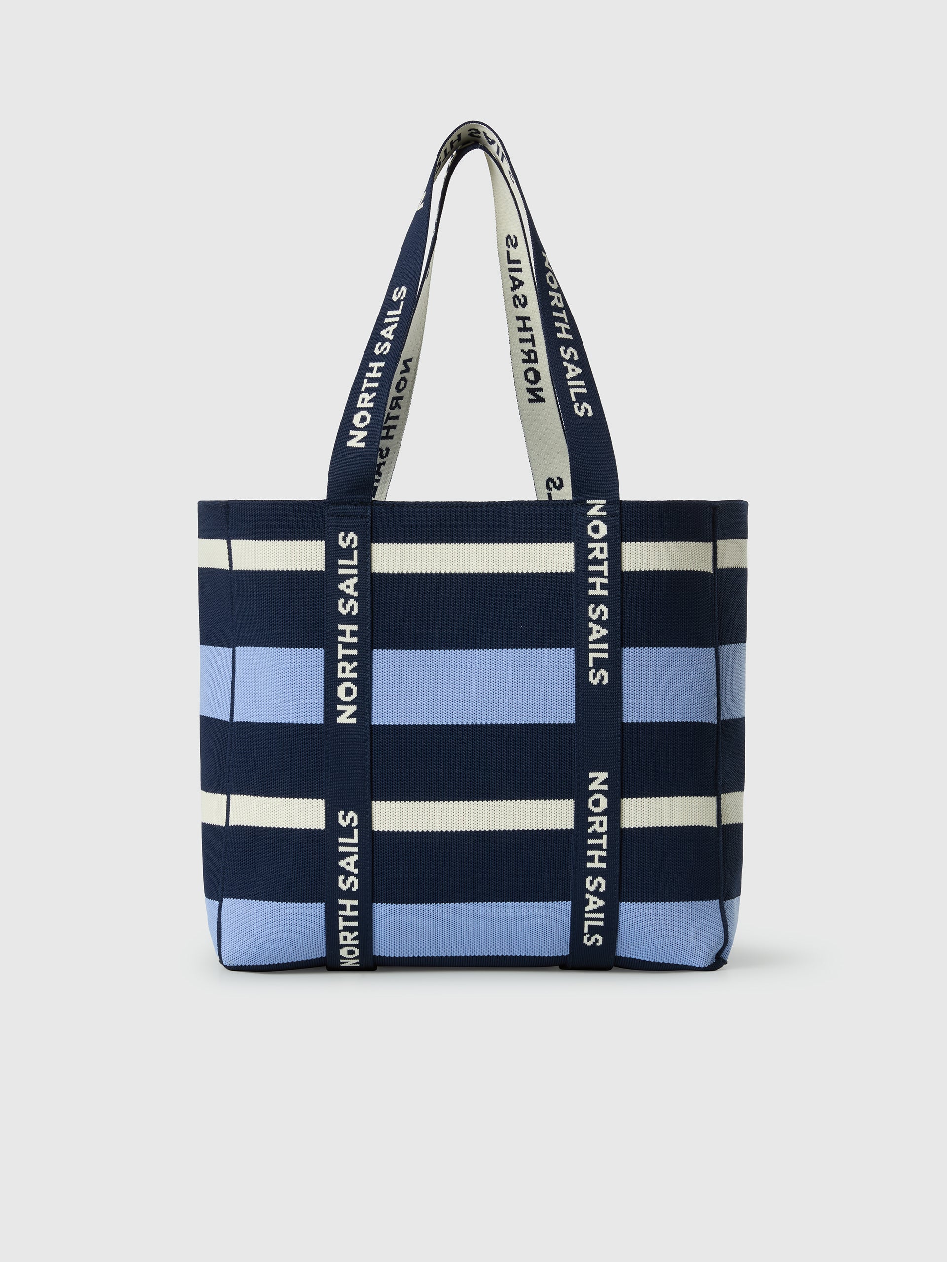 Striped knit tote bag - Image 5