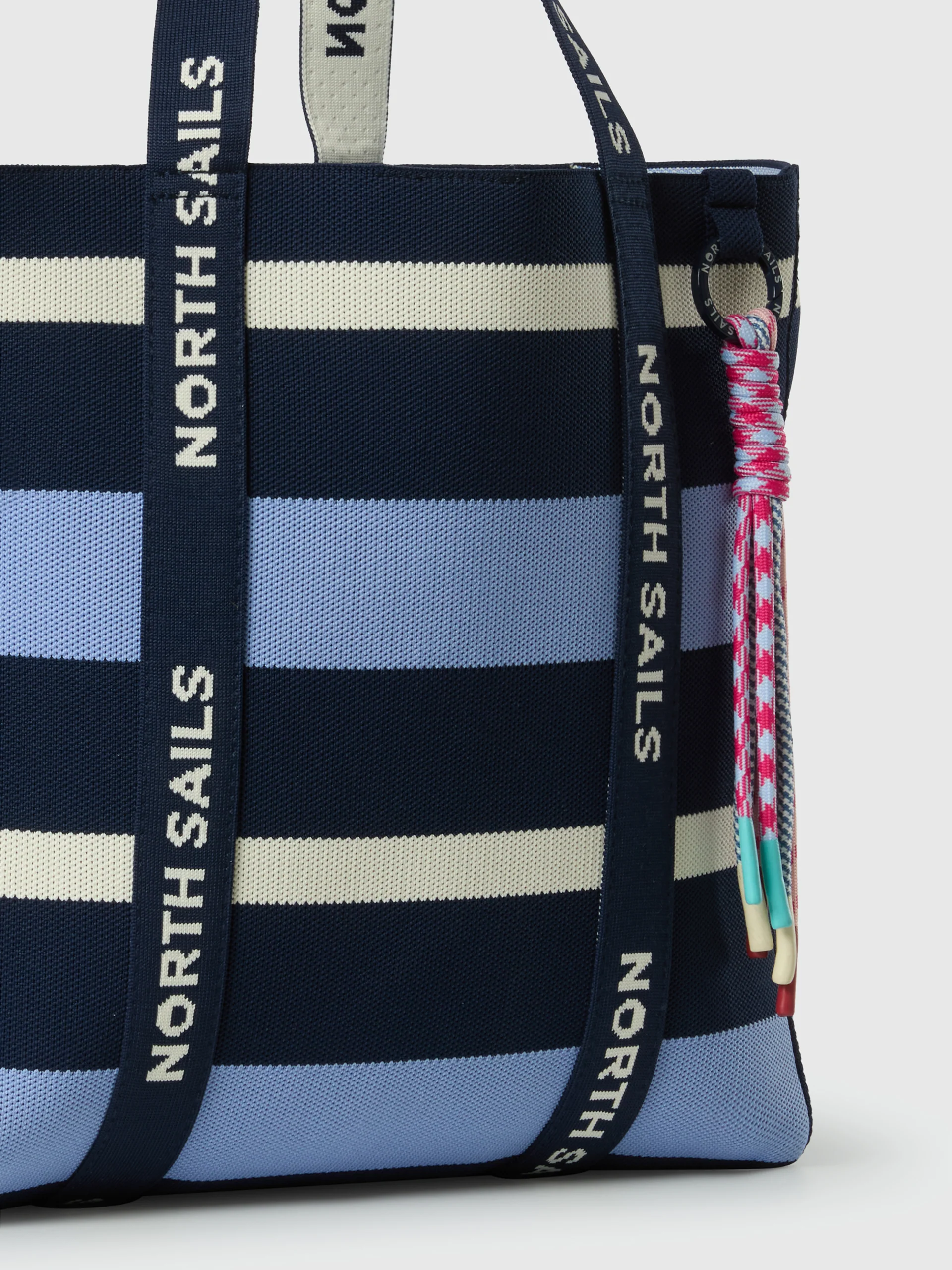 Striped knit tote bag - Image 6