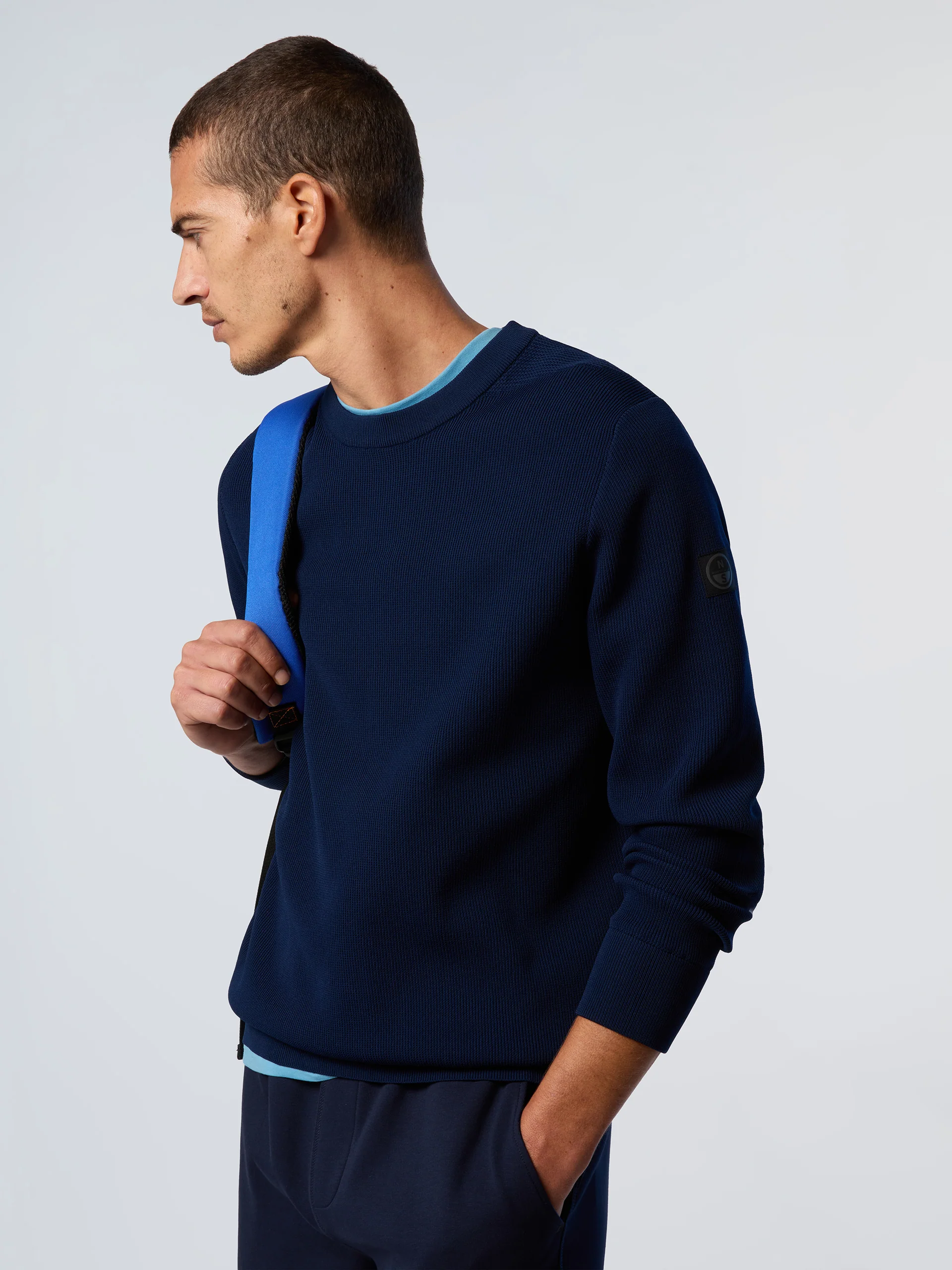 Technical knit crew-neck sweater - Image 8