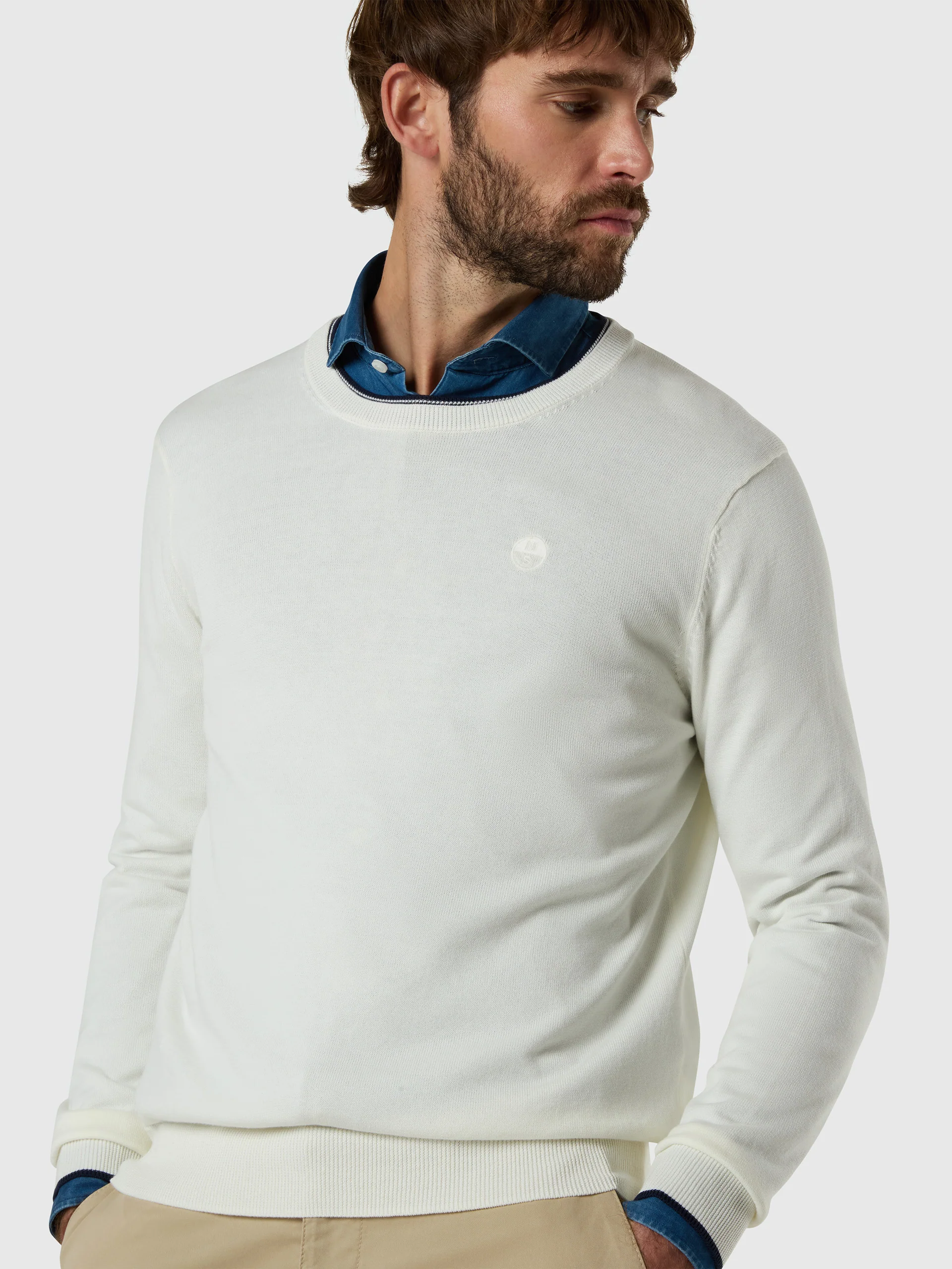 Crew-neck sweater with tonal logo - Image 2
