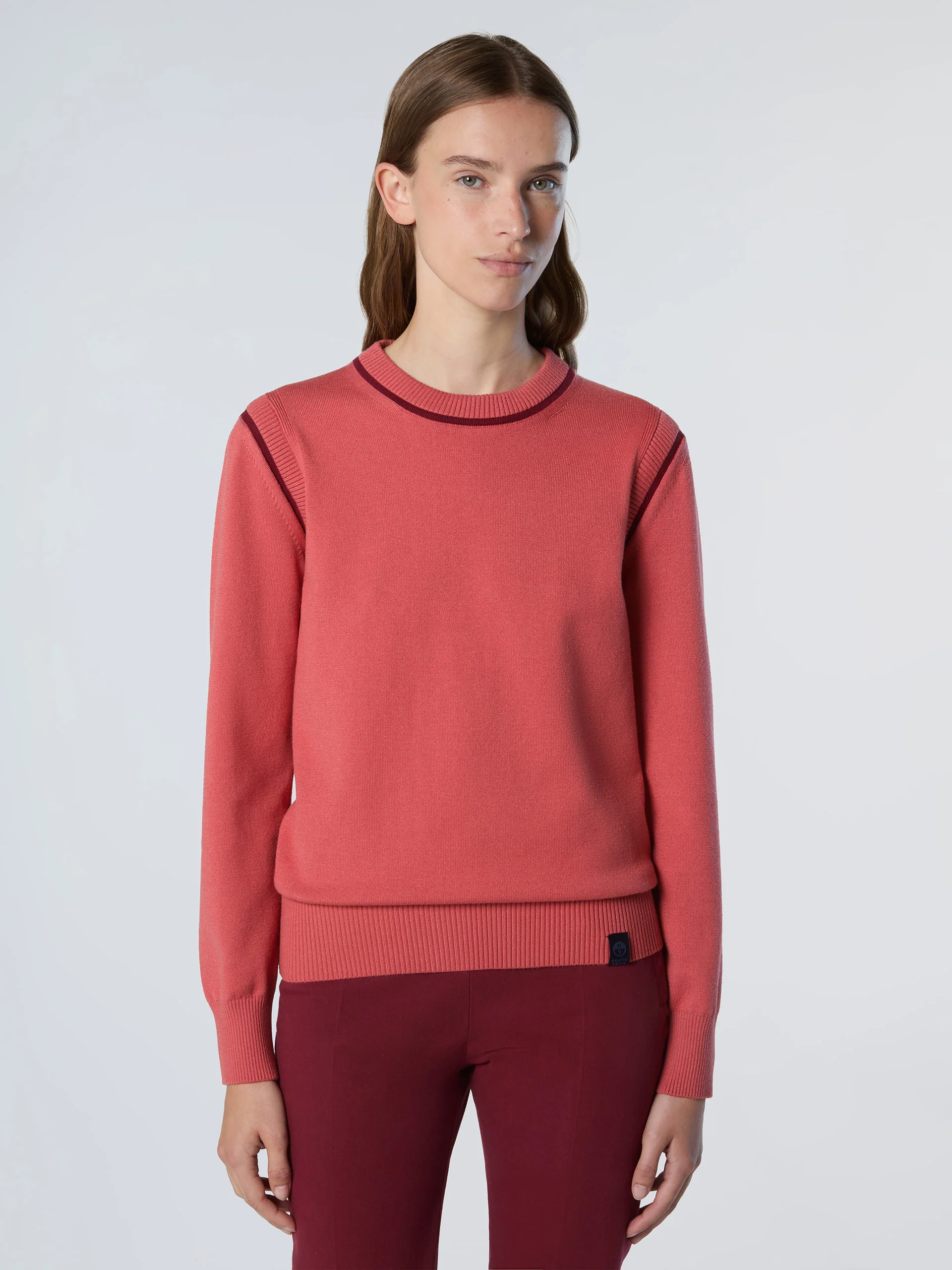 Viscose crew-neck sweater