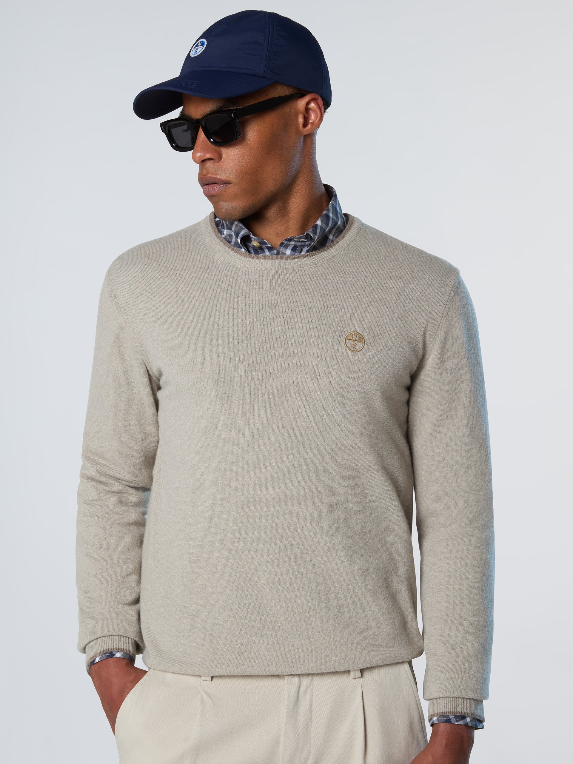 Crew-neck sweater with embroidered logo - Image 2