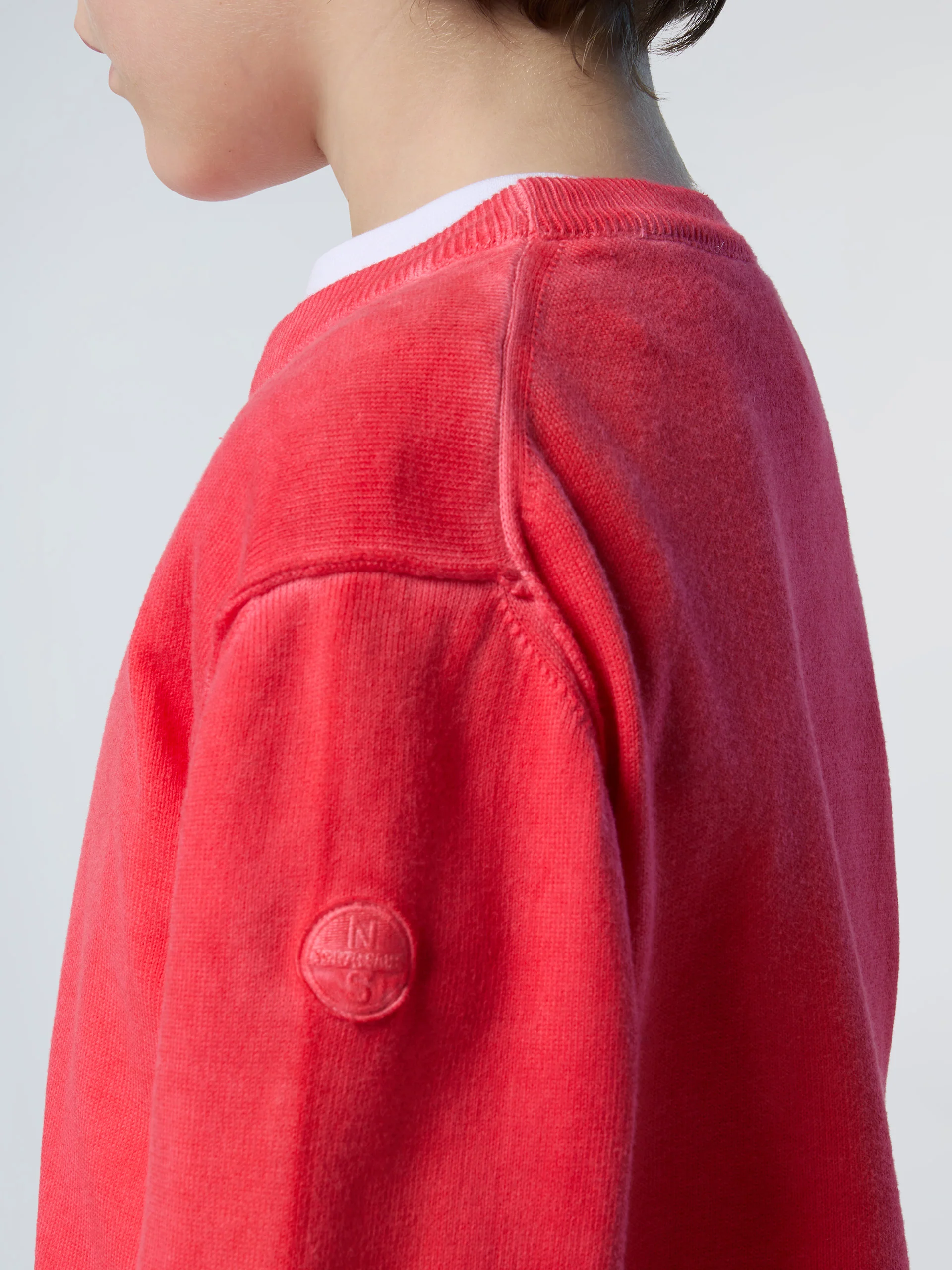 Crew-neck sweater with logo patch - Image 6