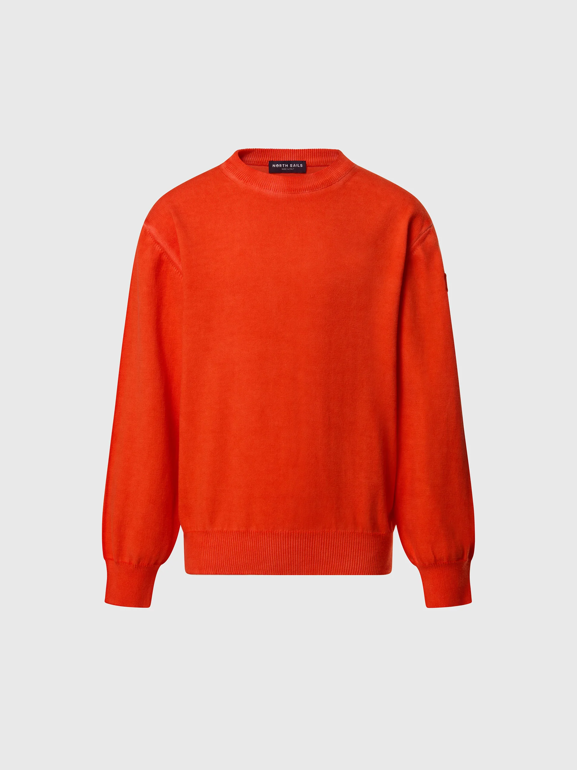 Crew-neck sweater with logo patch - Image 3