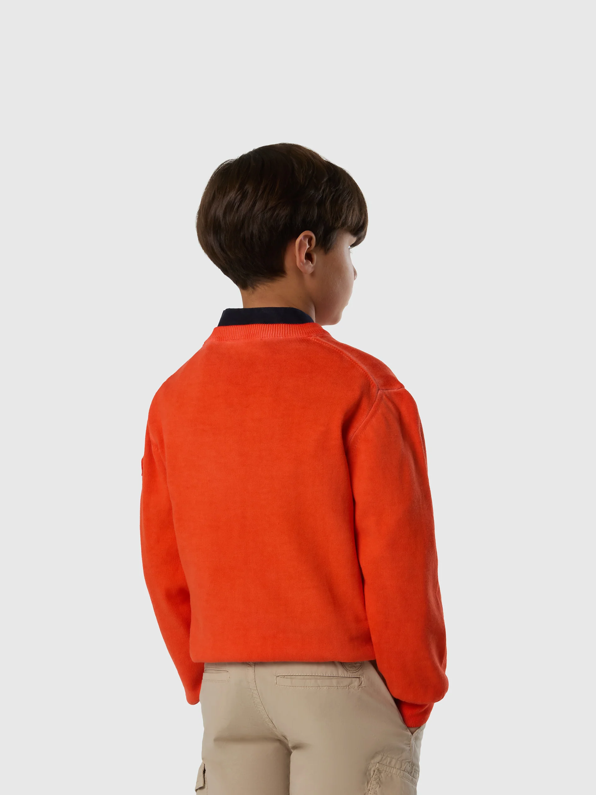 Crew-neck sweater with logo patch - Image 4