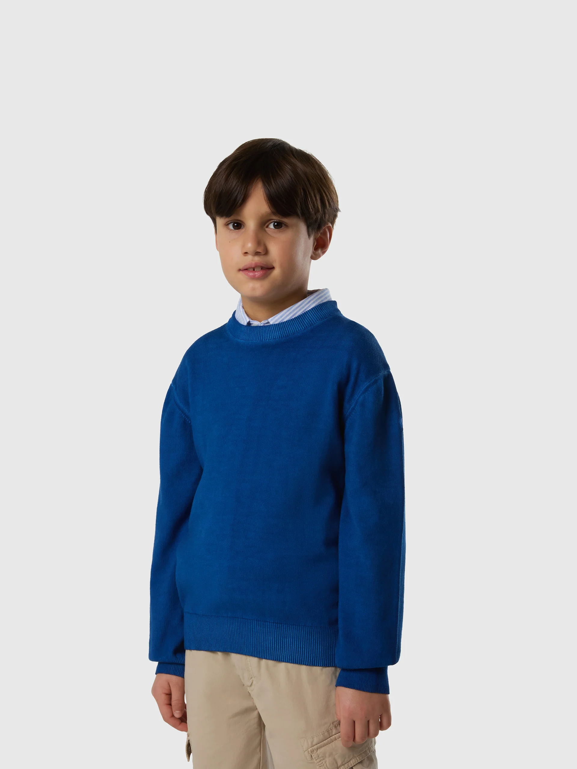 Crew-neck sweater with logo patch - Image 7