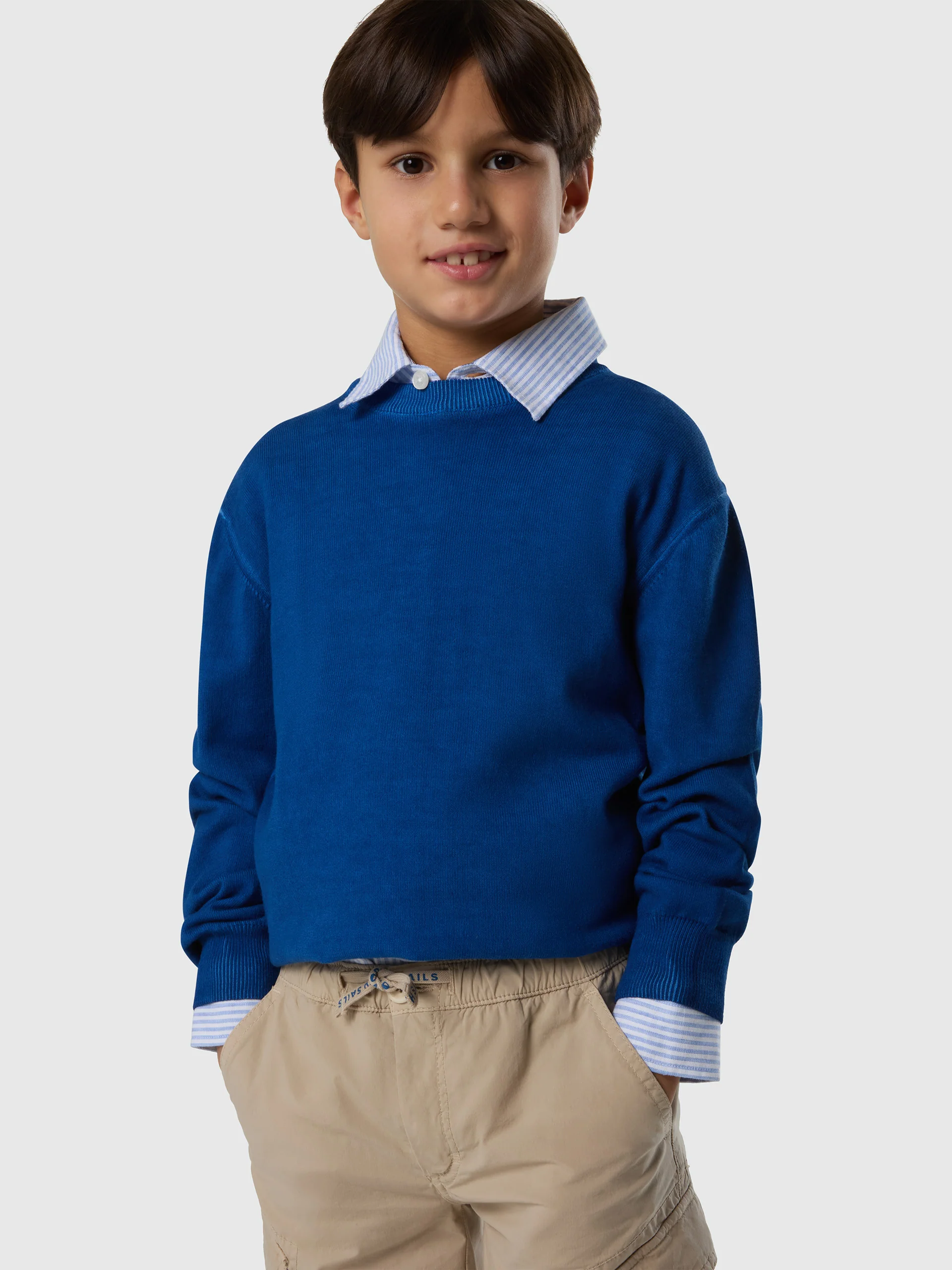 Crew-neck sweater with logo patch - Image 8