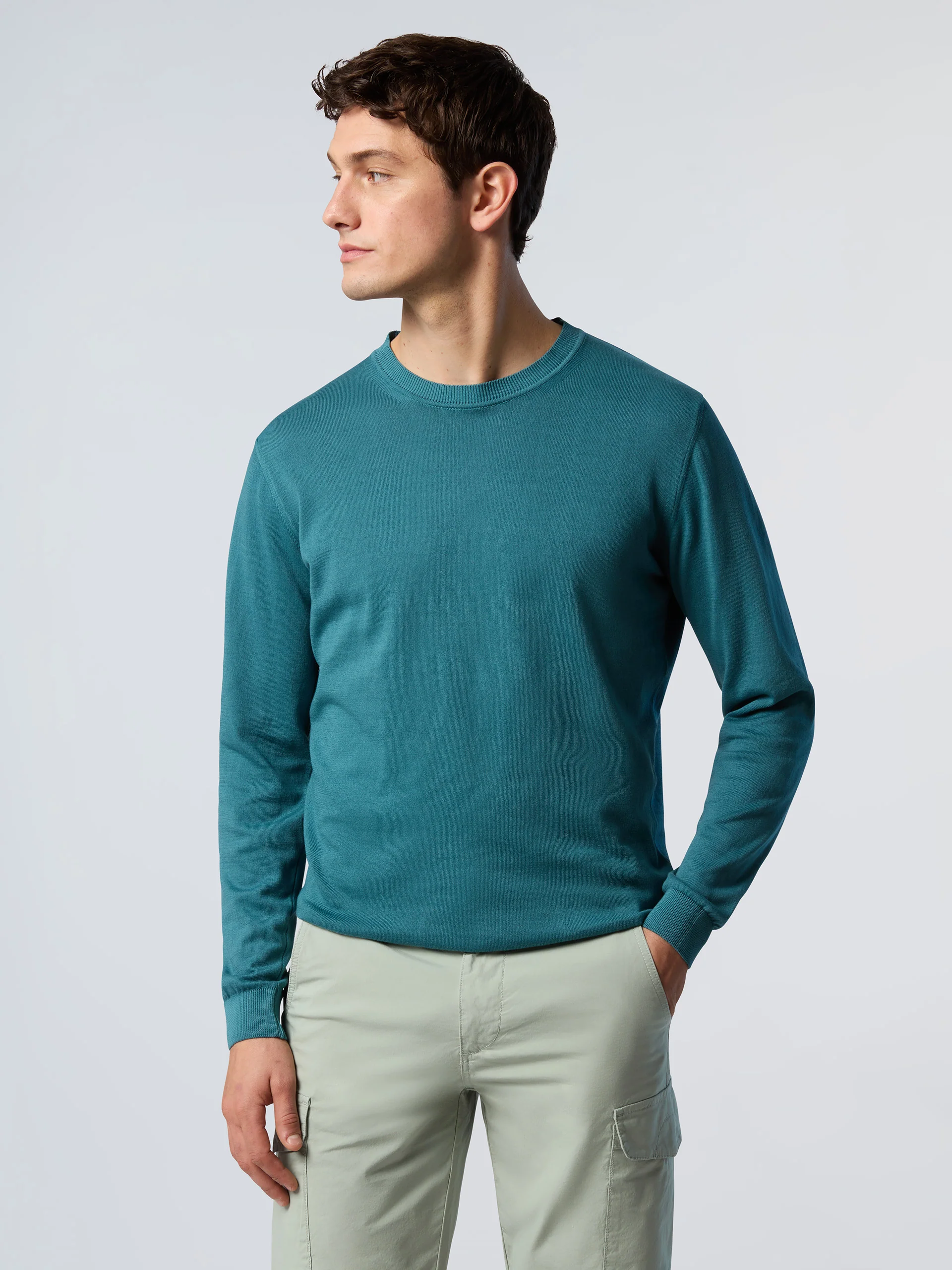 Crew-neck sweater with logo label - Image 14