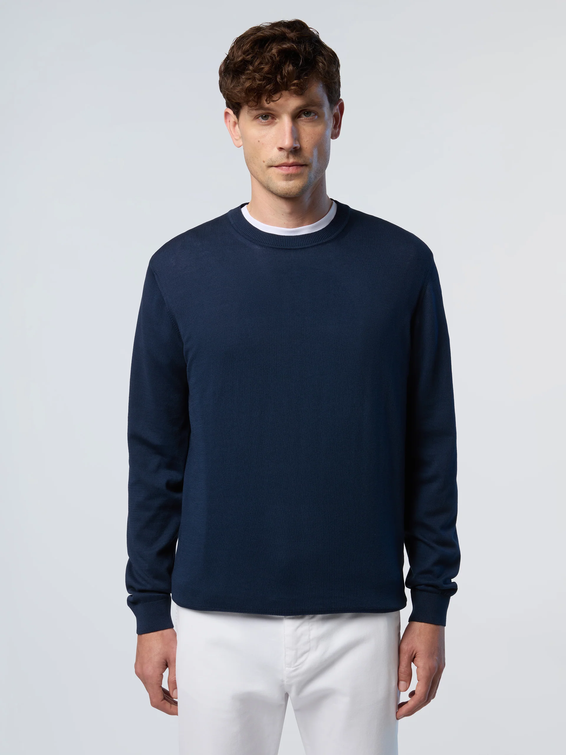 Crew-neck sweater with logo label - Image 19