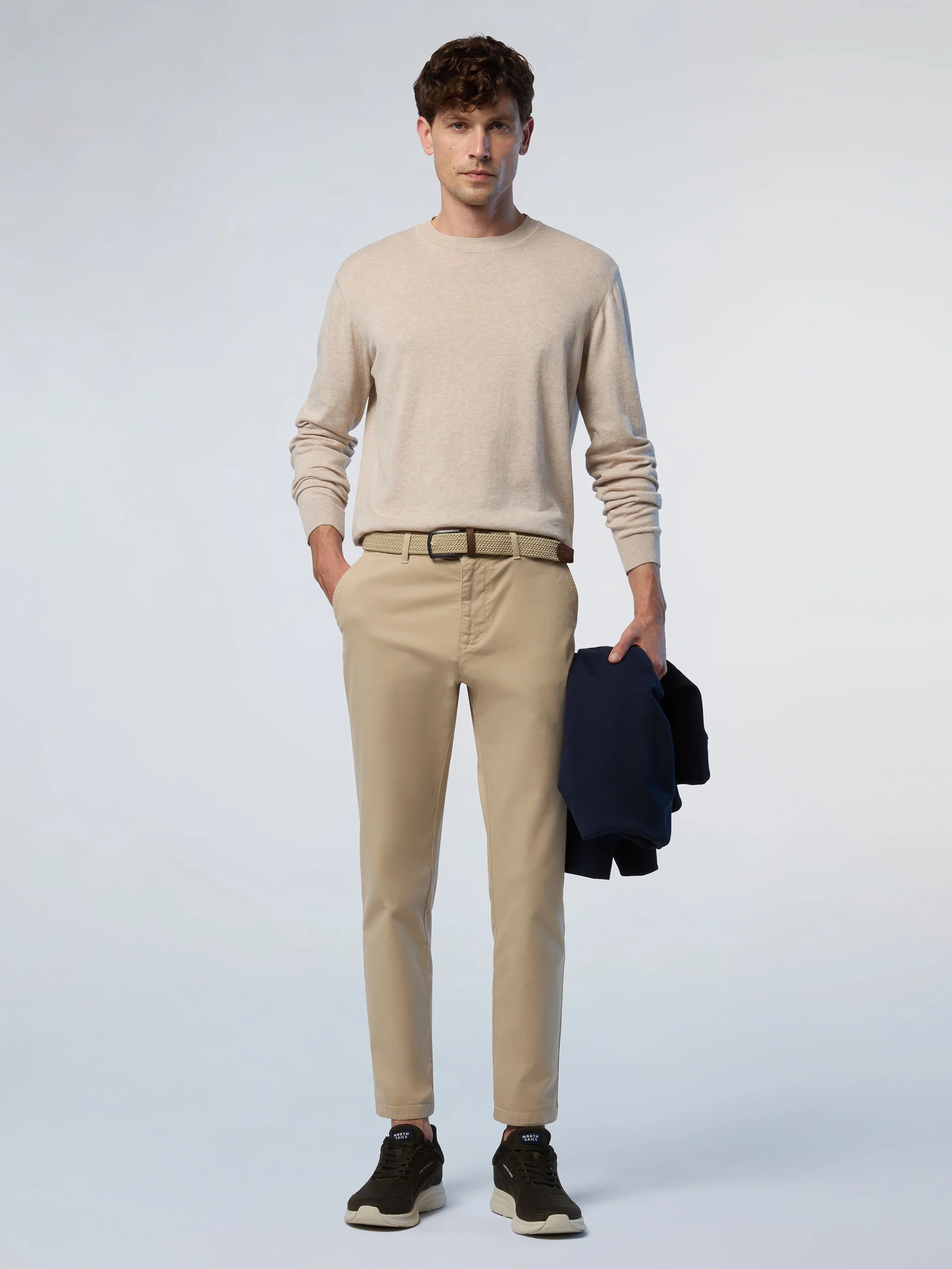 Crew-neck sweater with logo label - Image 5