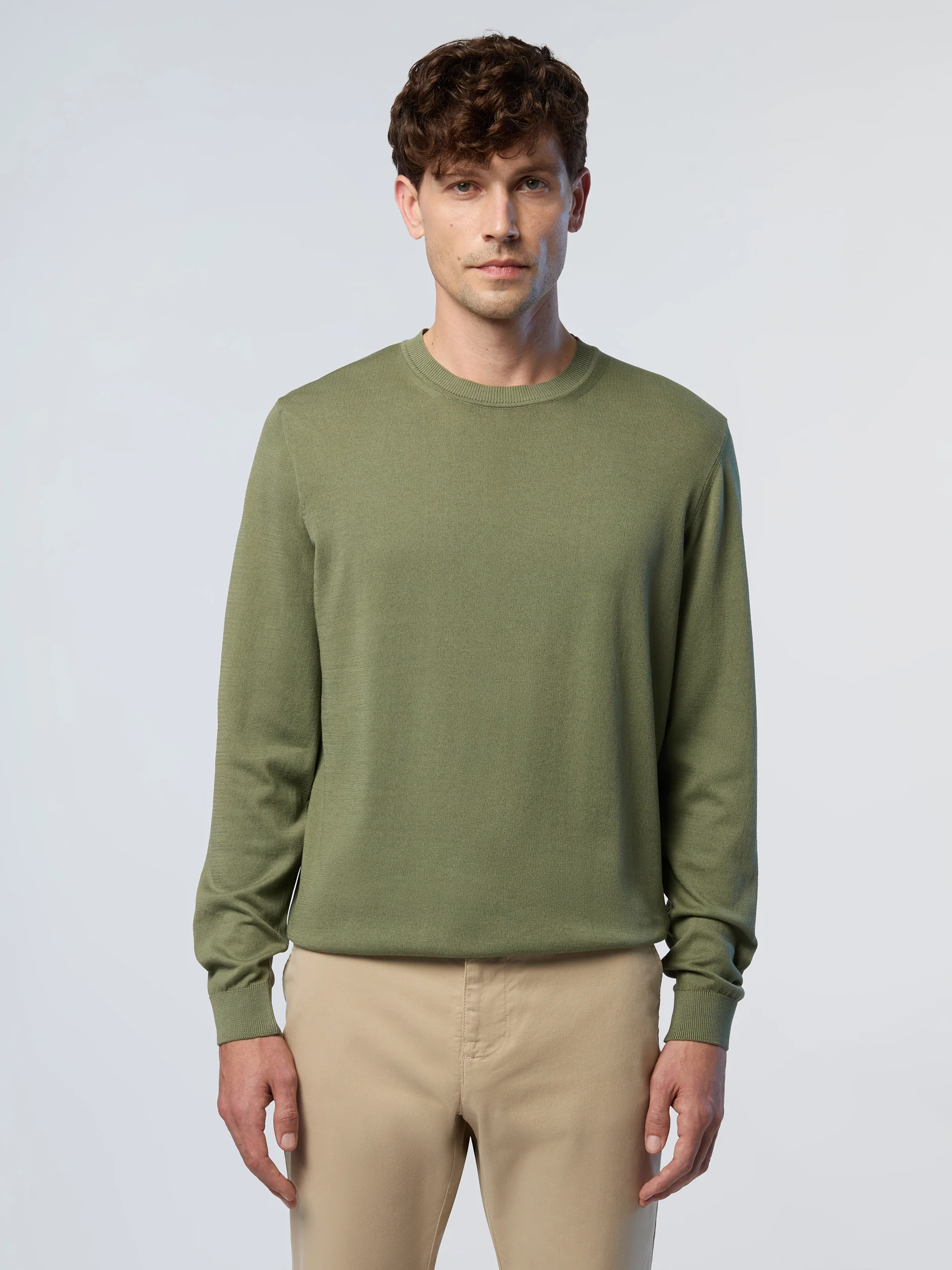 Crew-neck sweater with logo label - Image 7