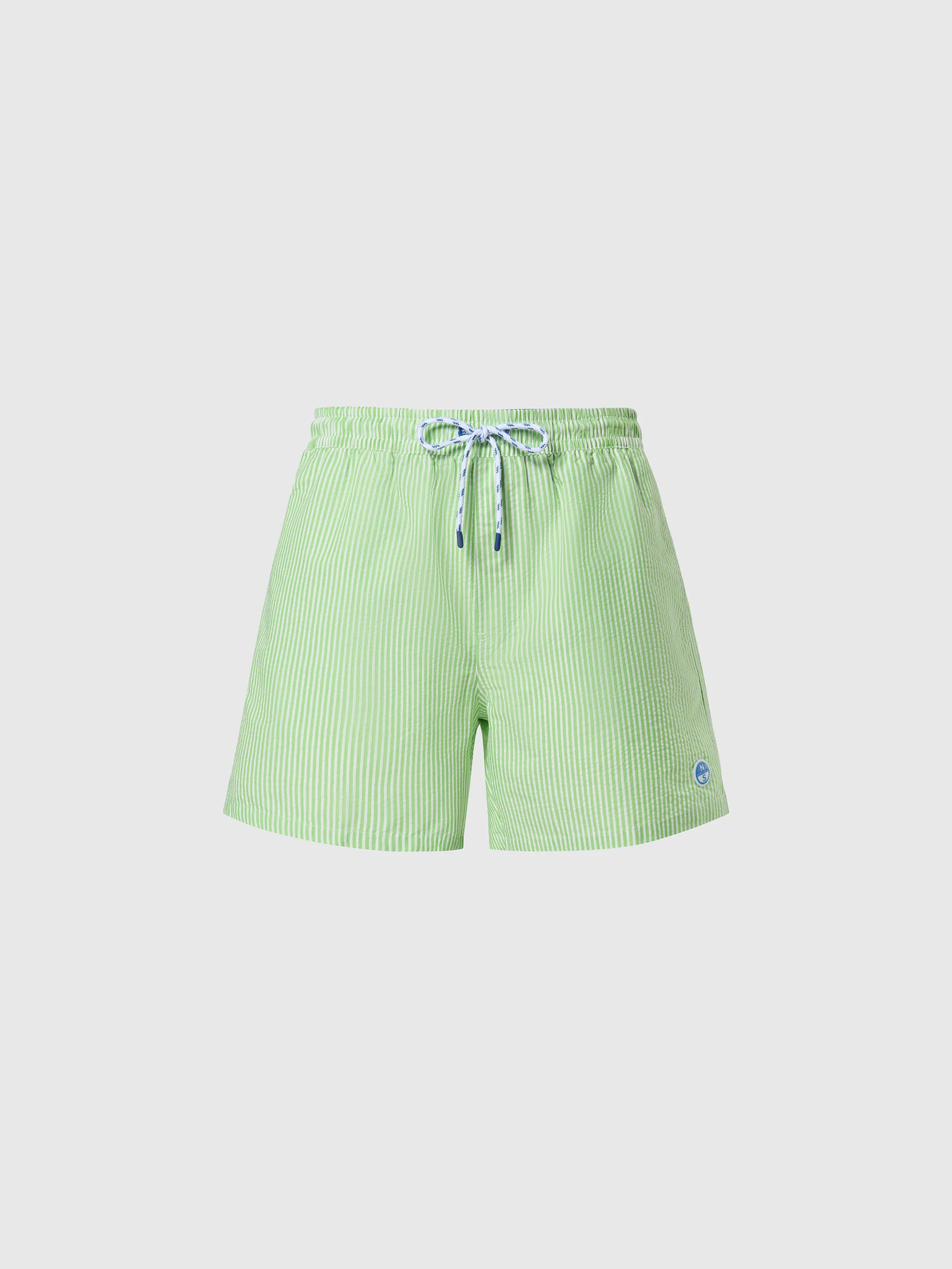 Striped seersucker swim shorts - Image 15
