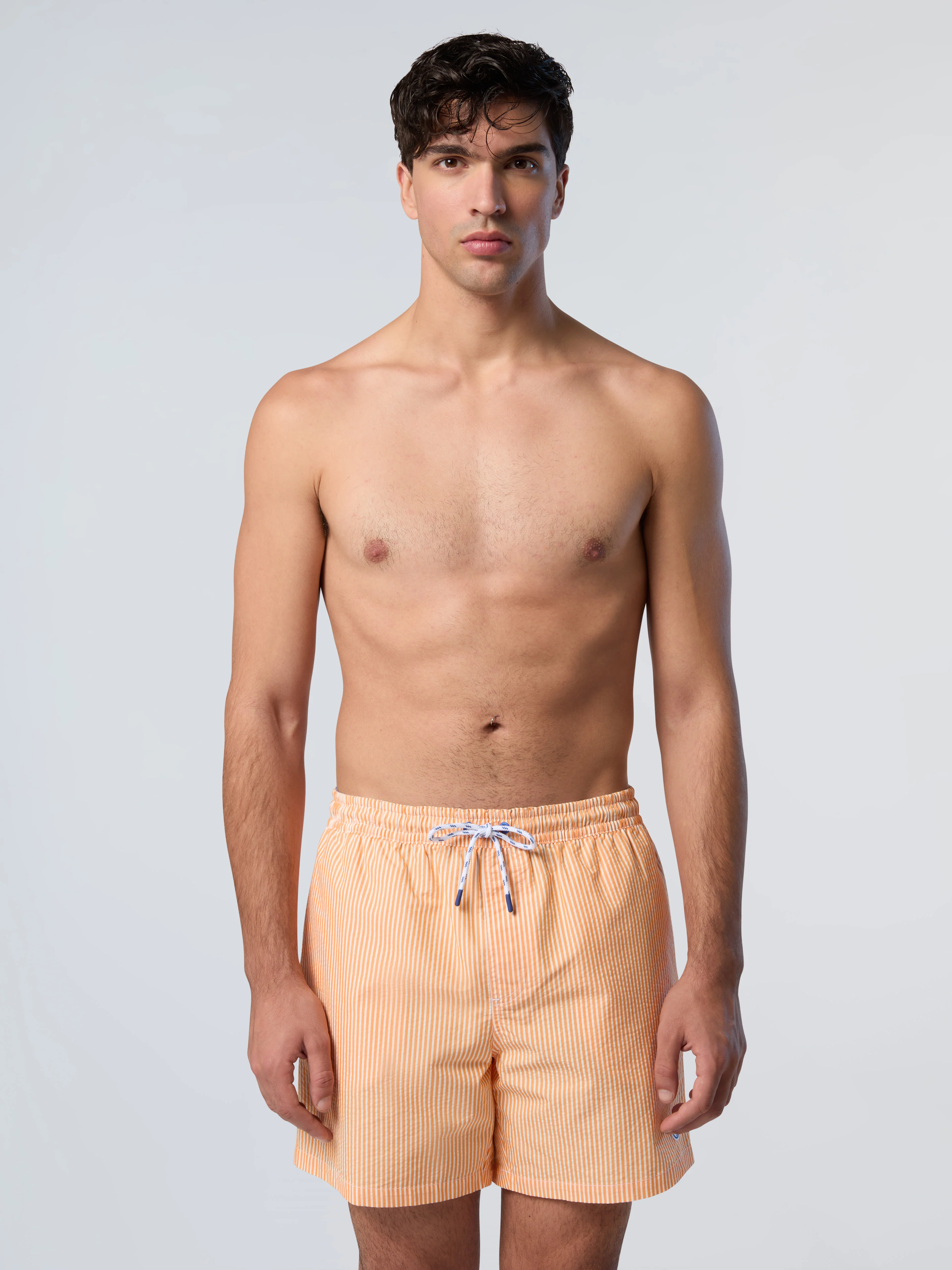 Striped seersucker swim shorts - Image 7