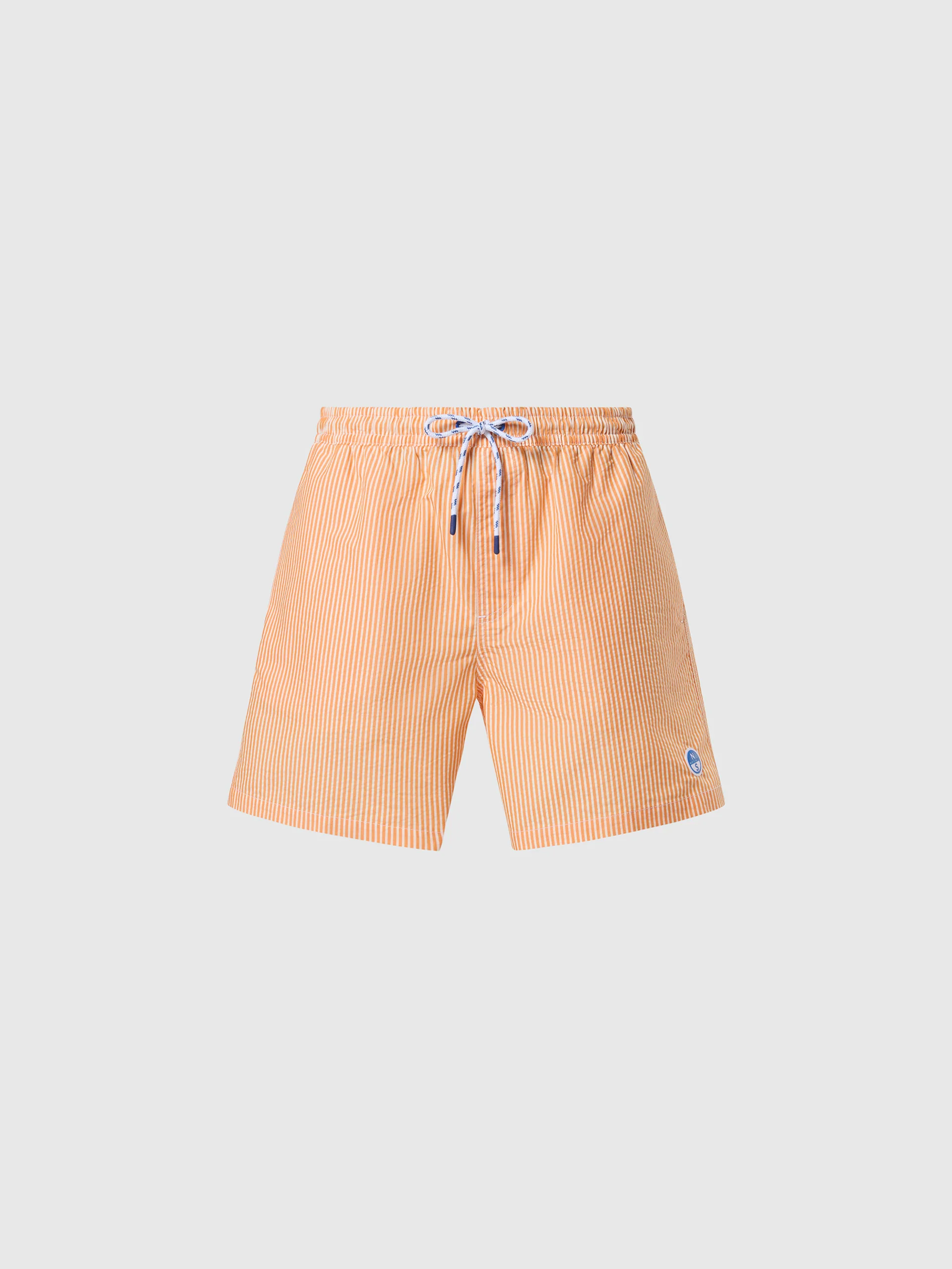 Striped seersucker swim shorts - Image 9