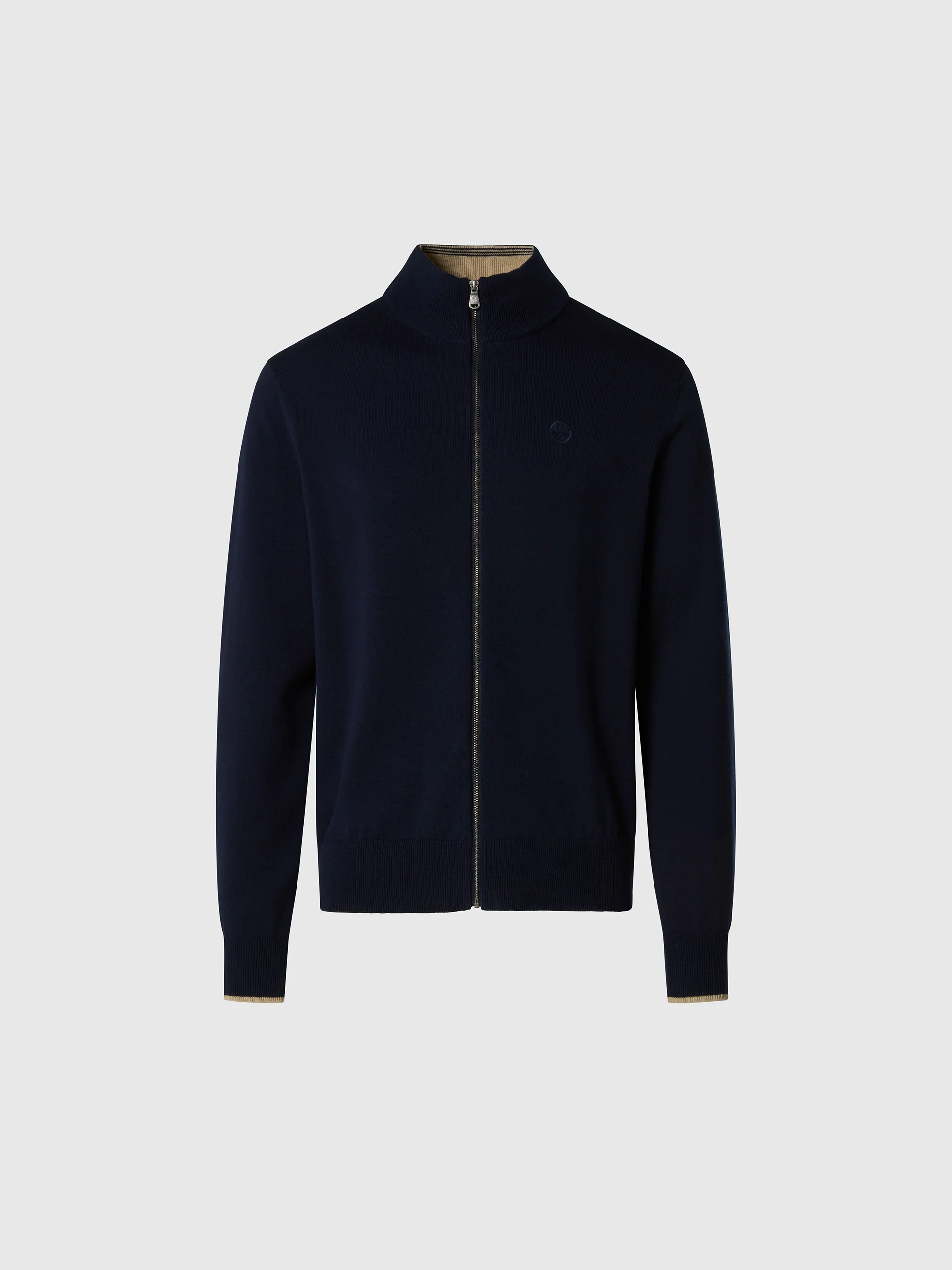 Full-zip sweater with tonal logo - Image 3