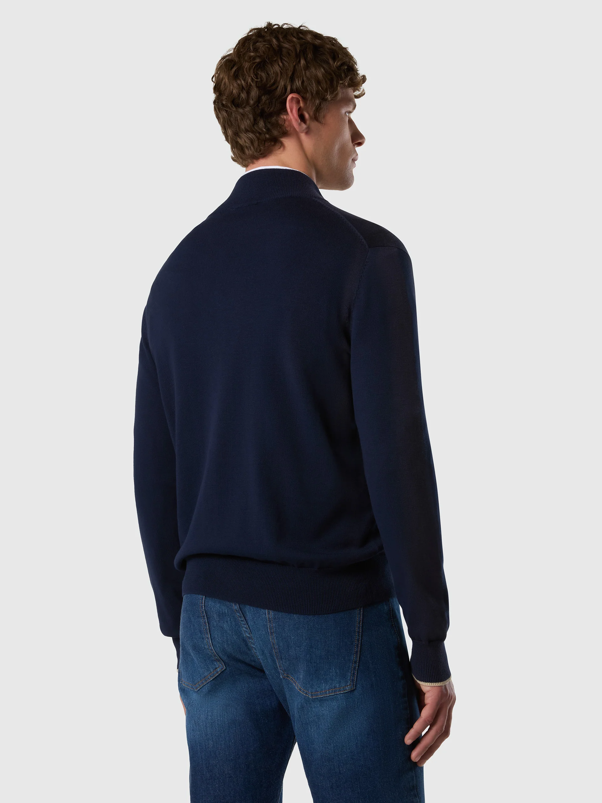 Full-zip sweater with tonal logo - Image 4