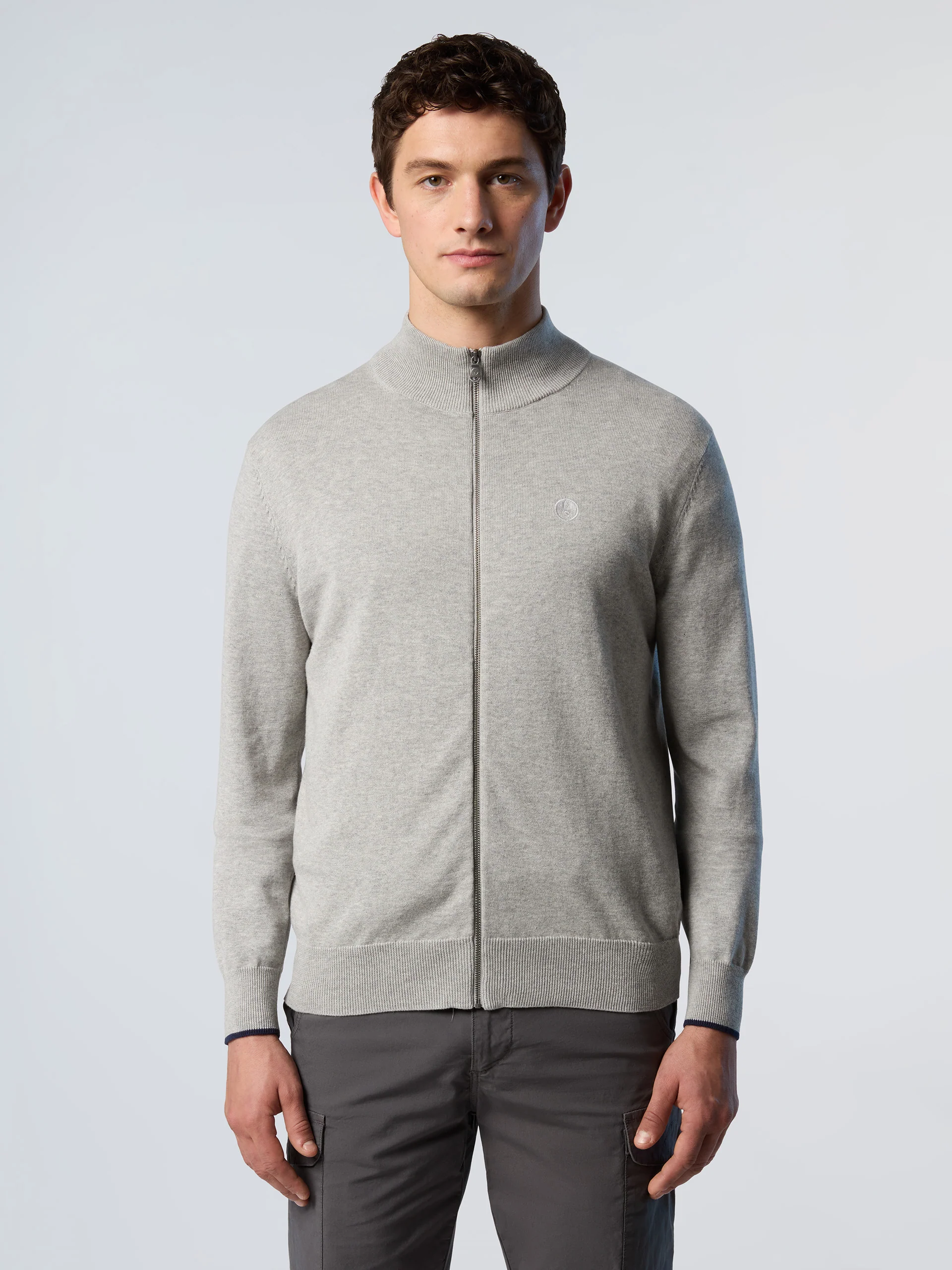 Full-zip sweater with embroidered logo - Image 13