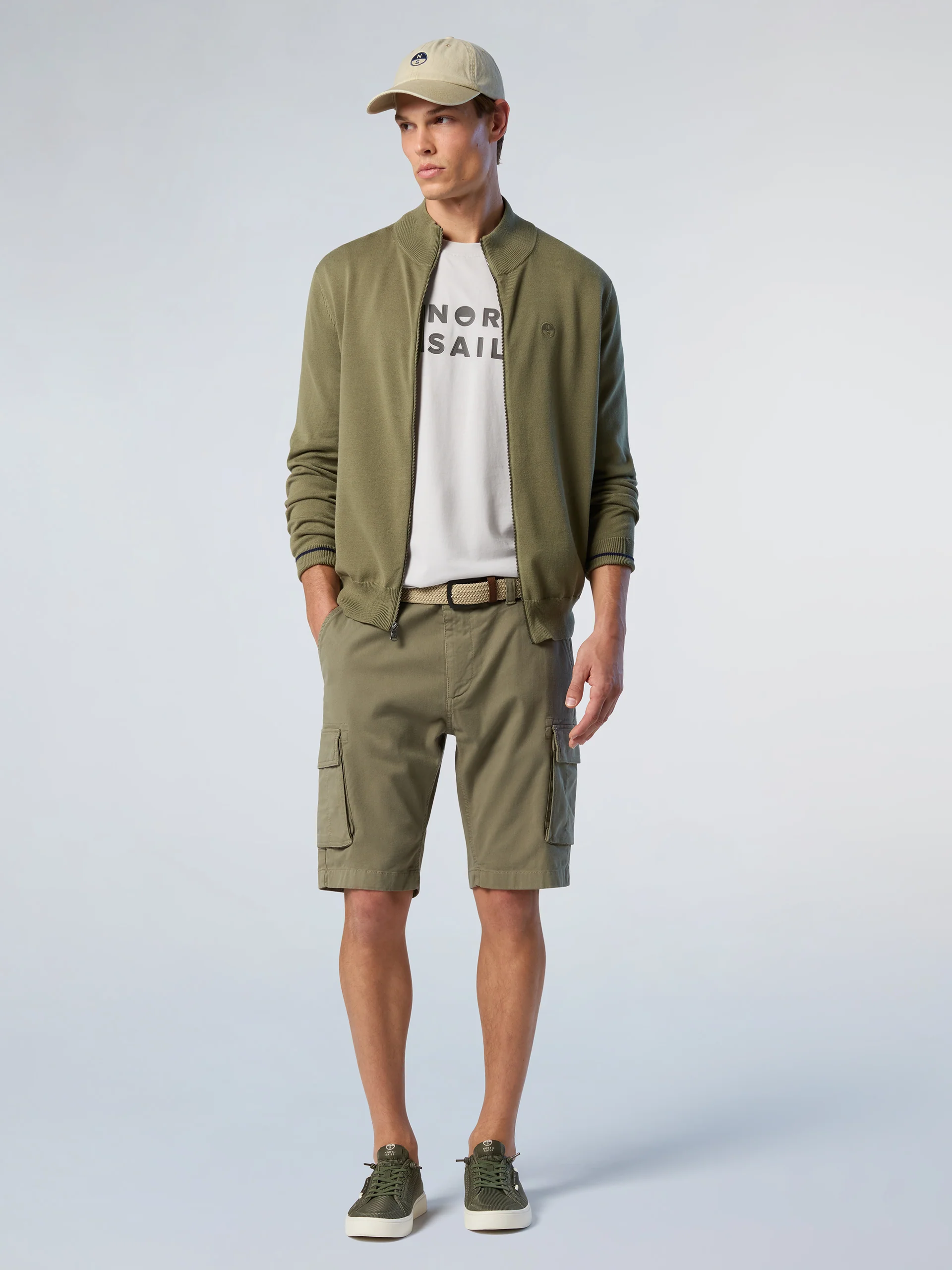 Full-zip sweater with embroidered logo - Image 5