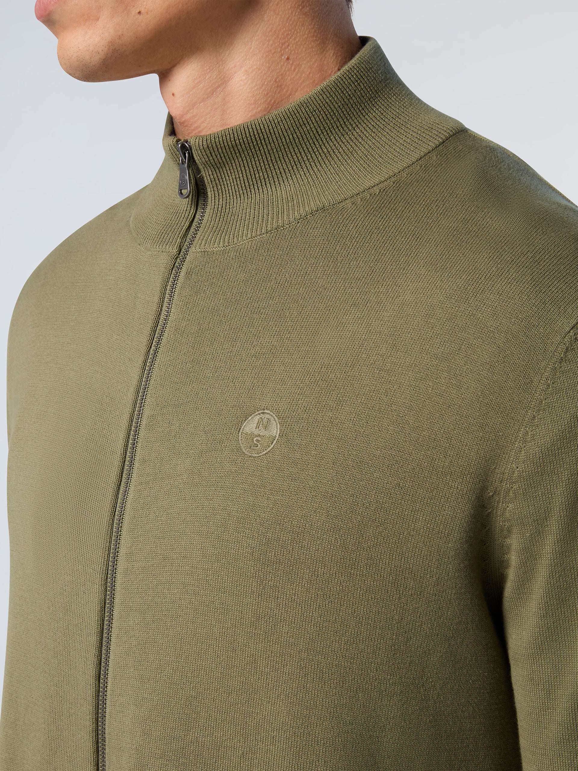 Full-zip sweater with embroidered logo - Image 6